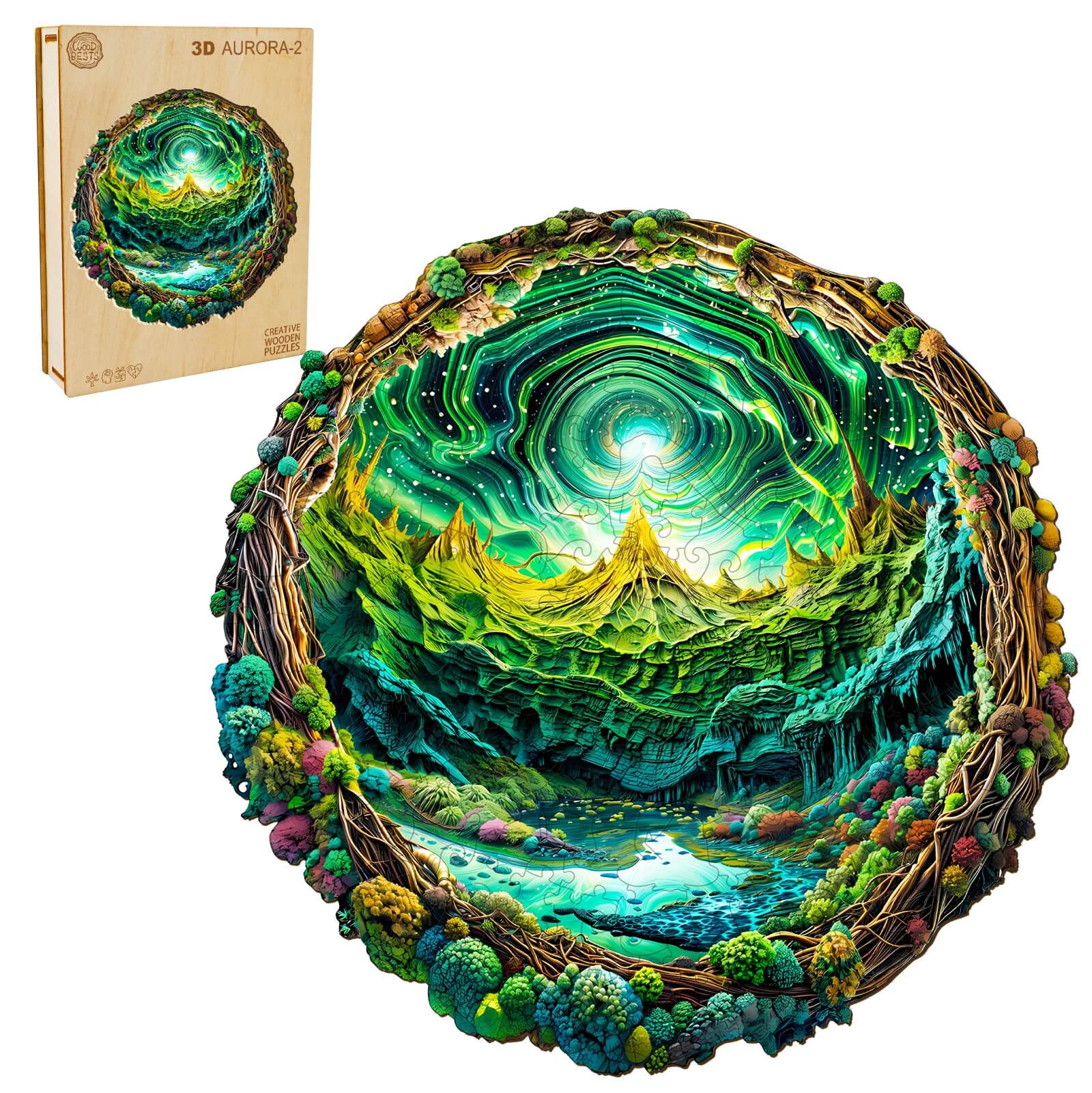 3D Aurora-2 Wooden Jigsaw Puzzle - Image 4
