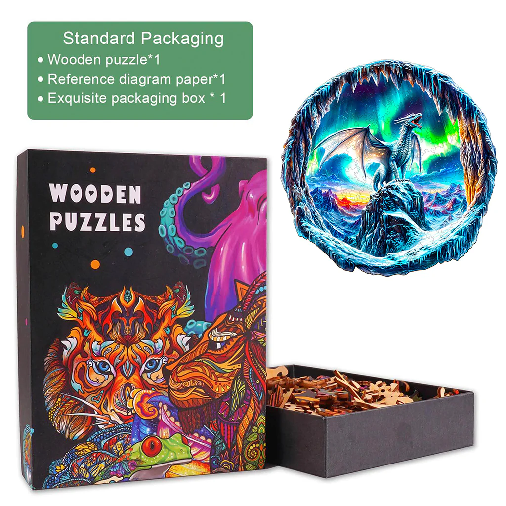3D Aurora Dragon Wooden Jigsaw Puzzle - Image 6