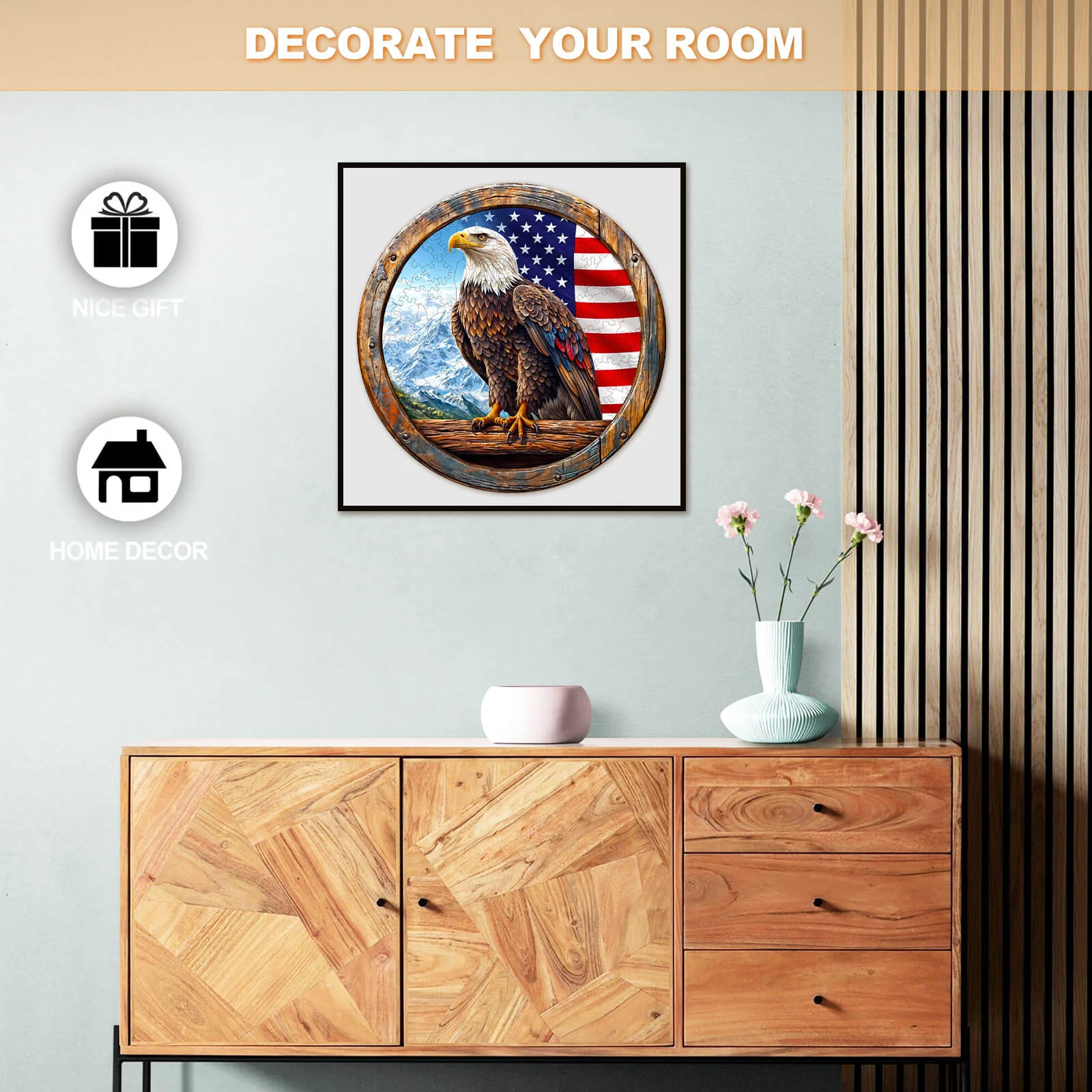 3D Bald Eagle Wooden Jigsaw Puzzle - Image 8