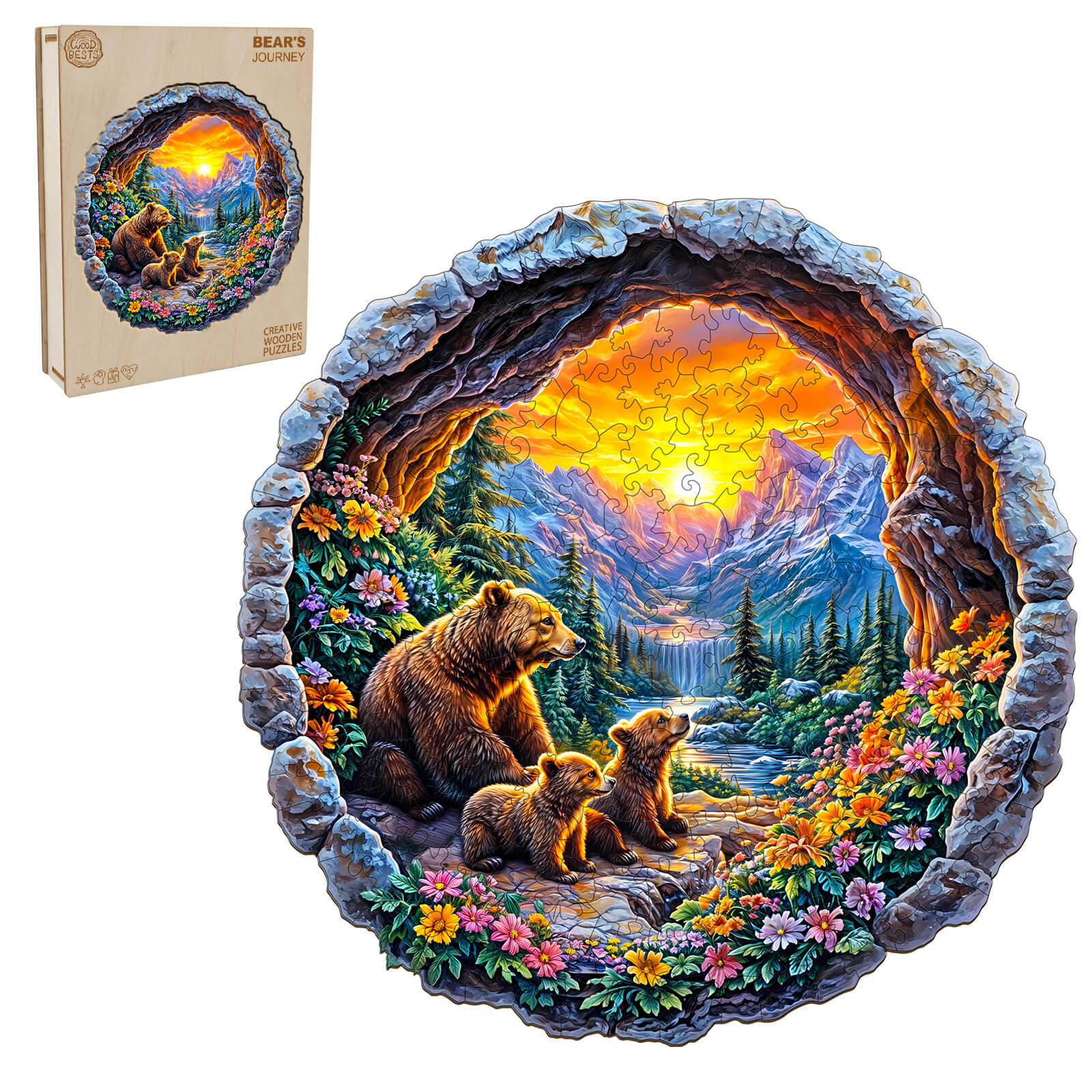3D Bear's Journey Wooden Jigsaw Puzzle - Image 4