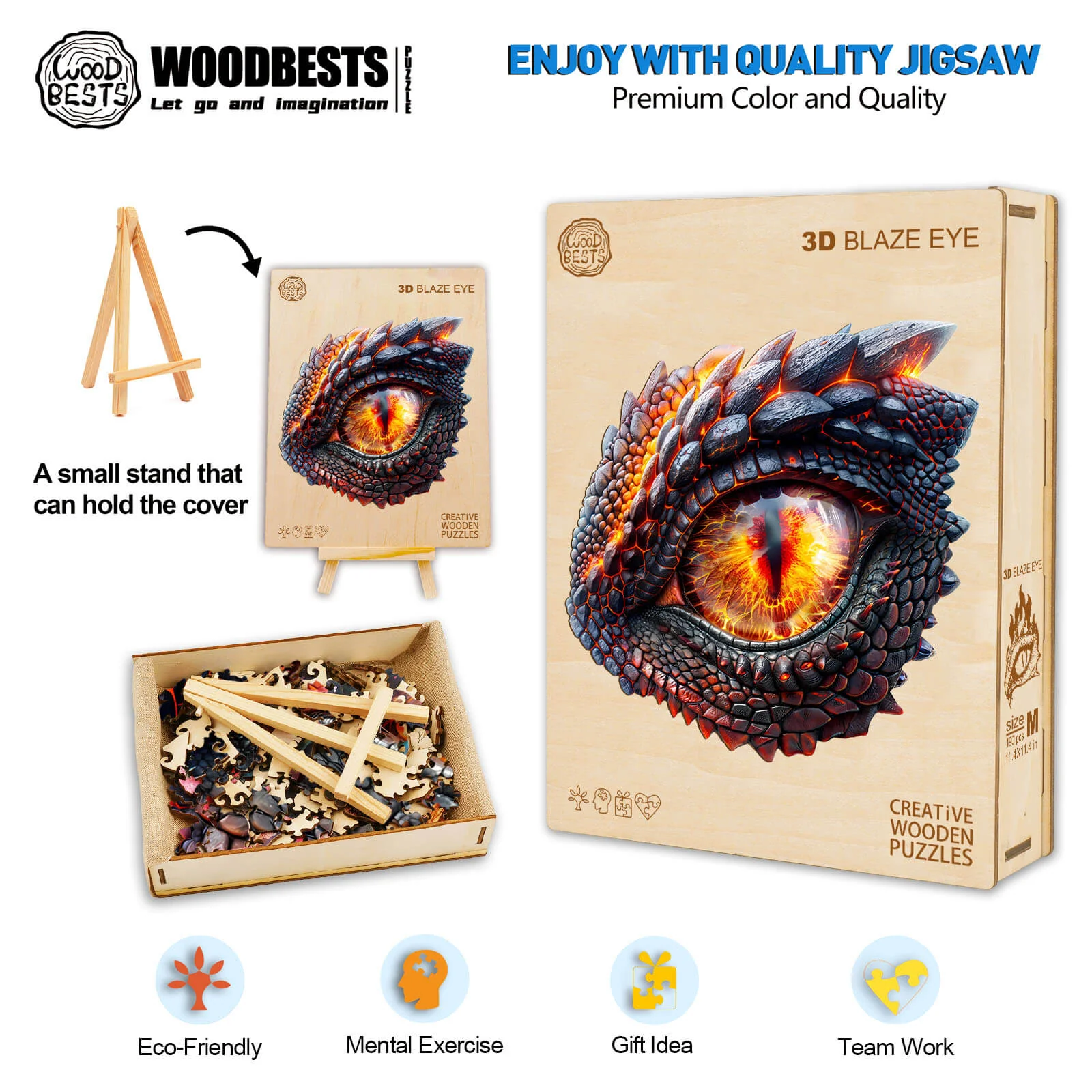 3D Blaze Eye Wooden Jigsaw Puzzle - Image 6