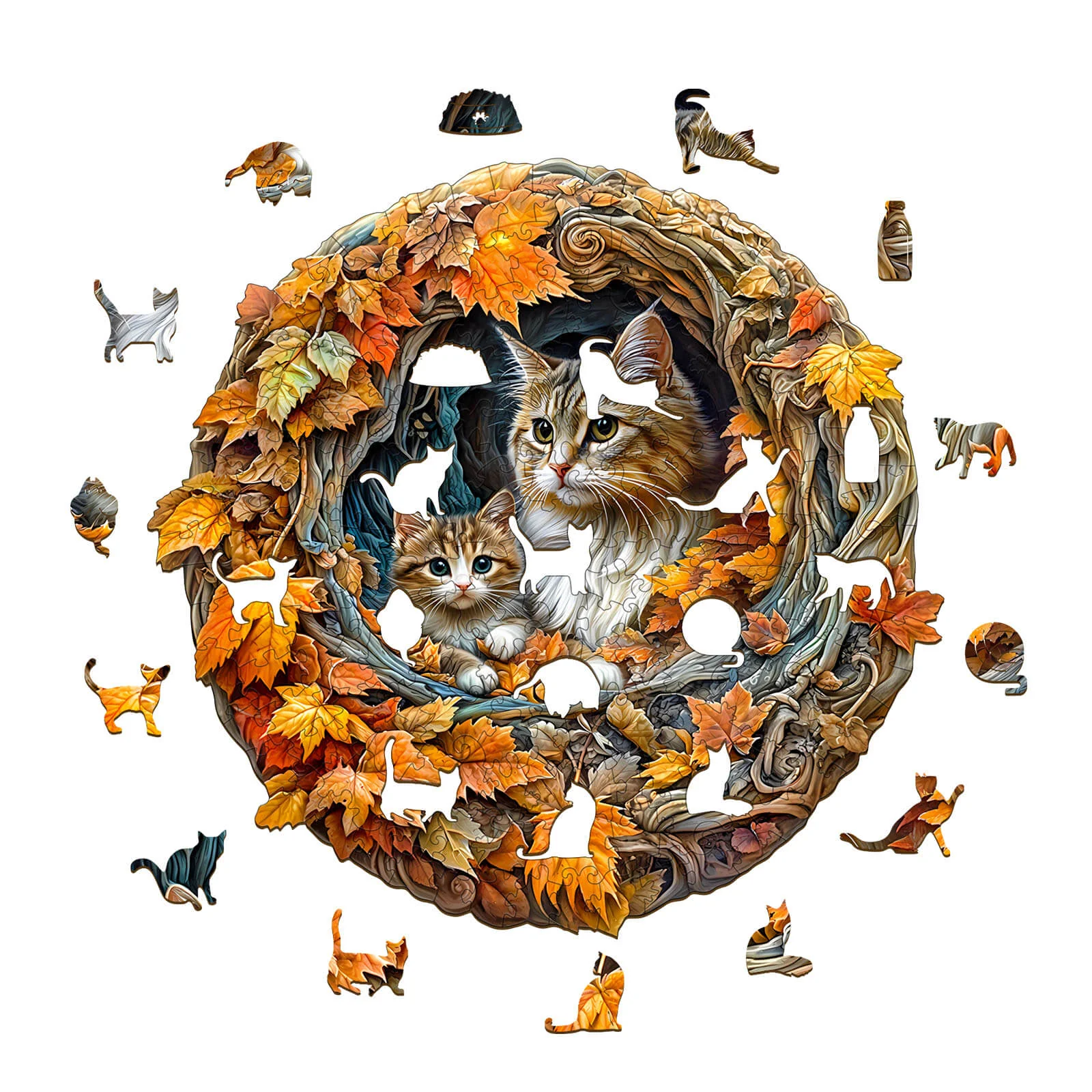 3D cat mom Jigsaw Puzzle - Image 3