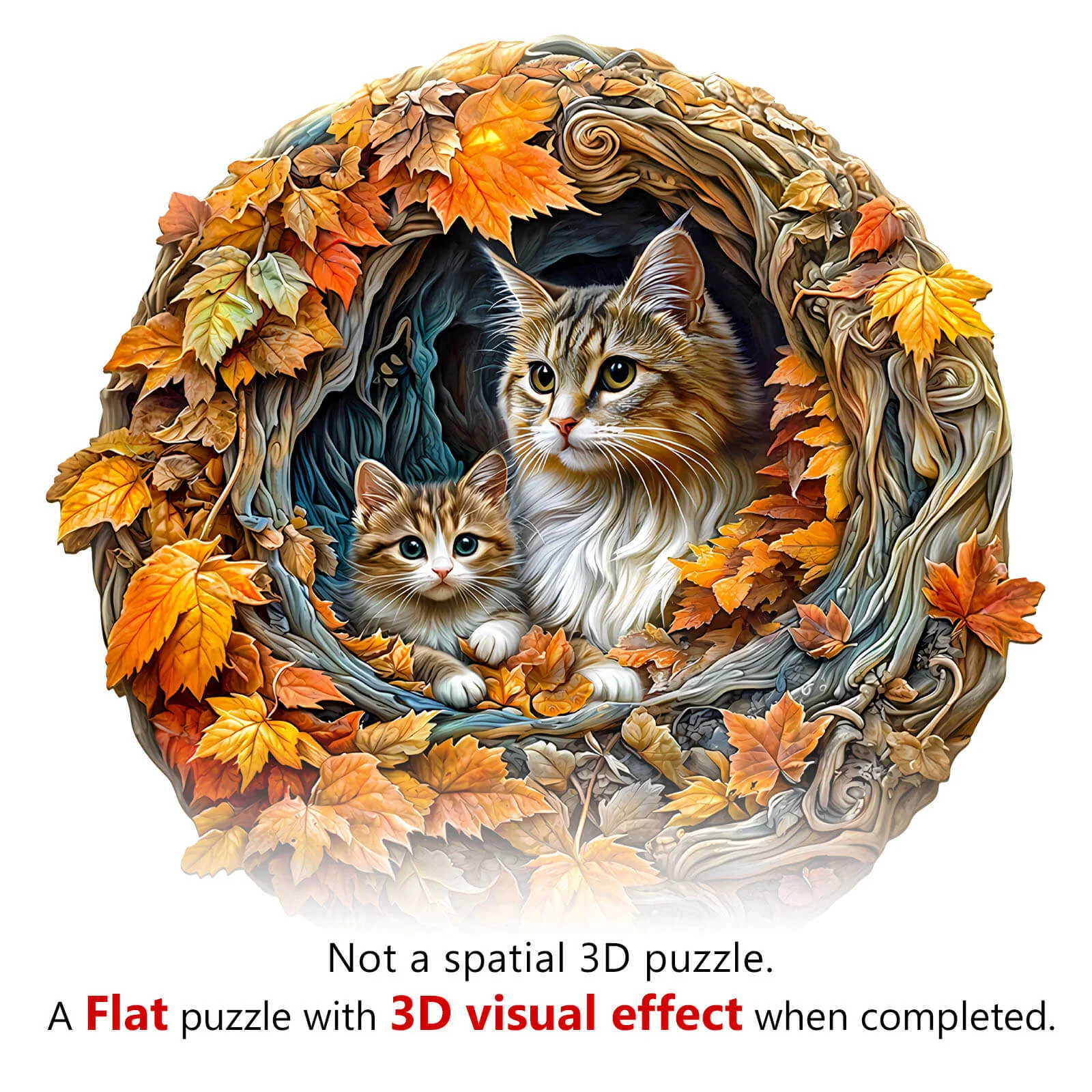 3D cat mom Jigsaw Puzzle - Image 9