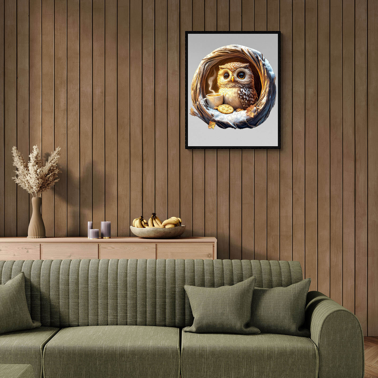 3D Cave Cute Owl Wooden Jigsaw Puzzle - Image 12