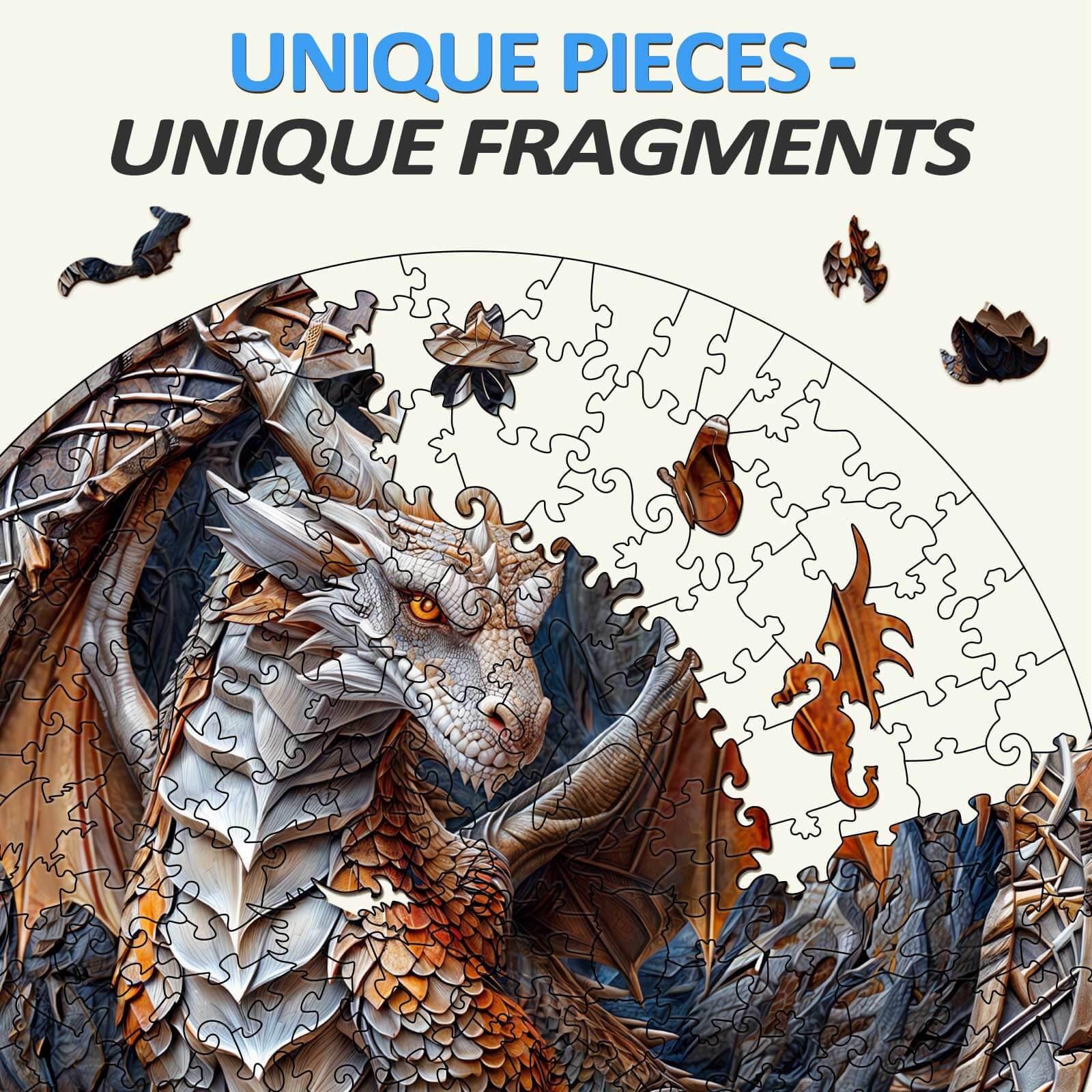 3D Cave Dragon Wooden Jigsaw Puzzle - Image 4