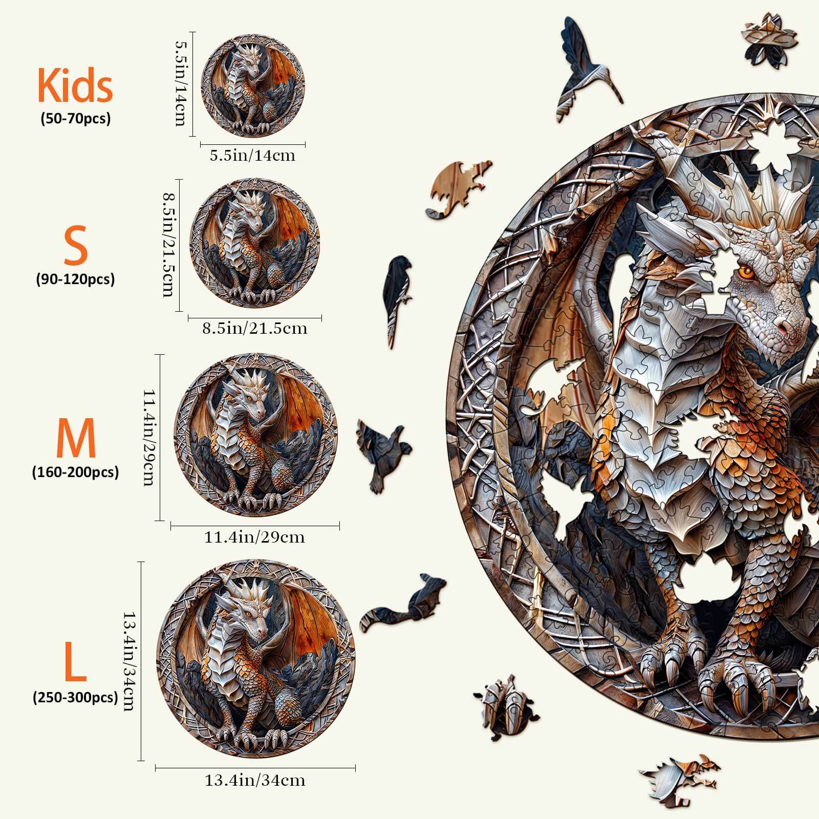 3D Cave Dragon Wooden Jigsaw Puzzle - Image 6