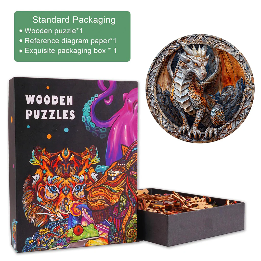 3D Cave Dragon Wooden Jigsaw Puzzle - Image 8