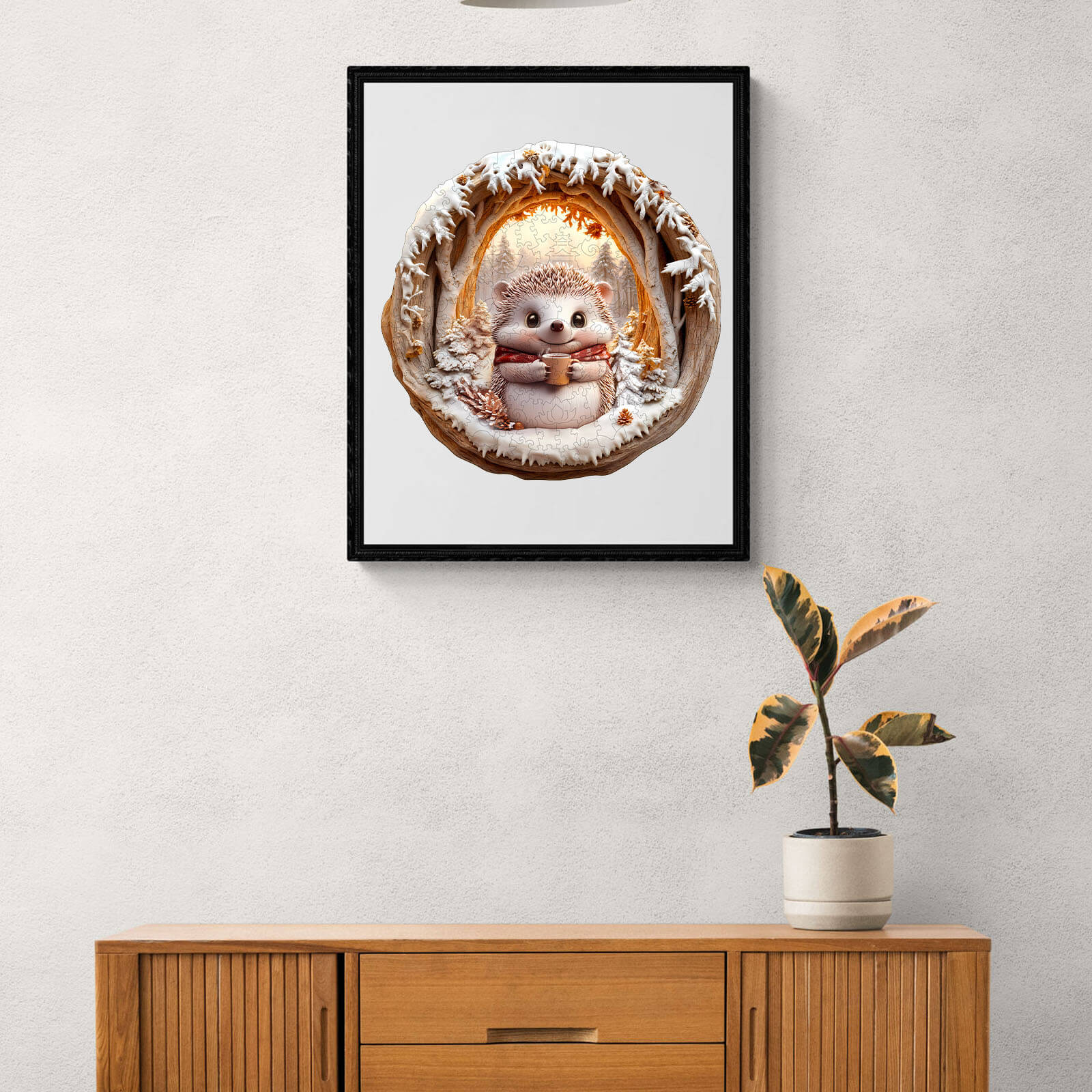 3D Cave Hedgehog Wooden Jigsaw Puzzl - Image 11
