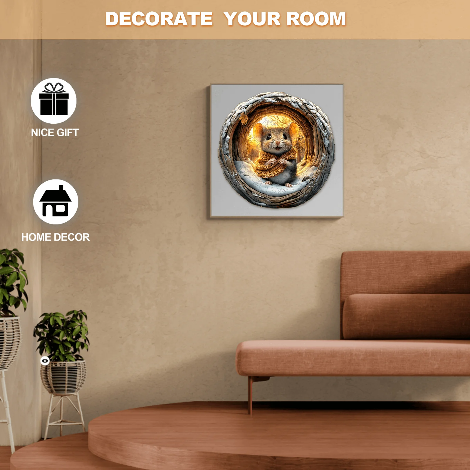 3D Cave Mouse Wooden Jigsaw Puzzle - Image 10