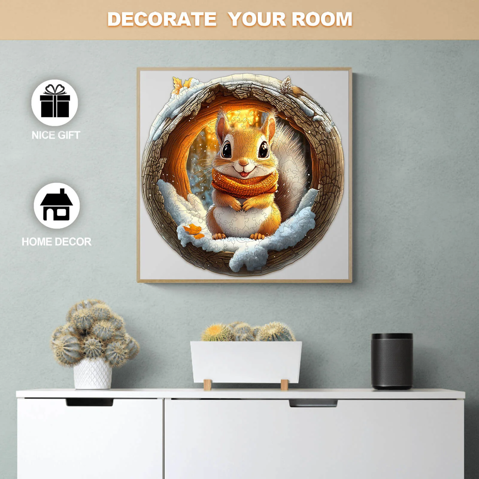 3D Cave Squirrel Wooden Jigsaw Puzzle - Image 10