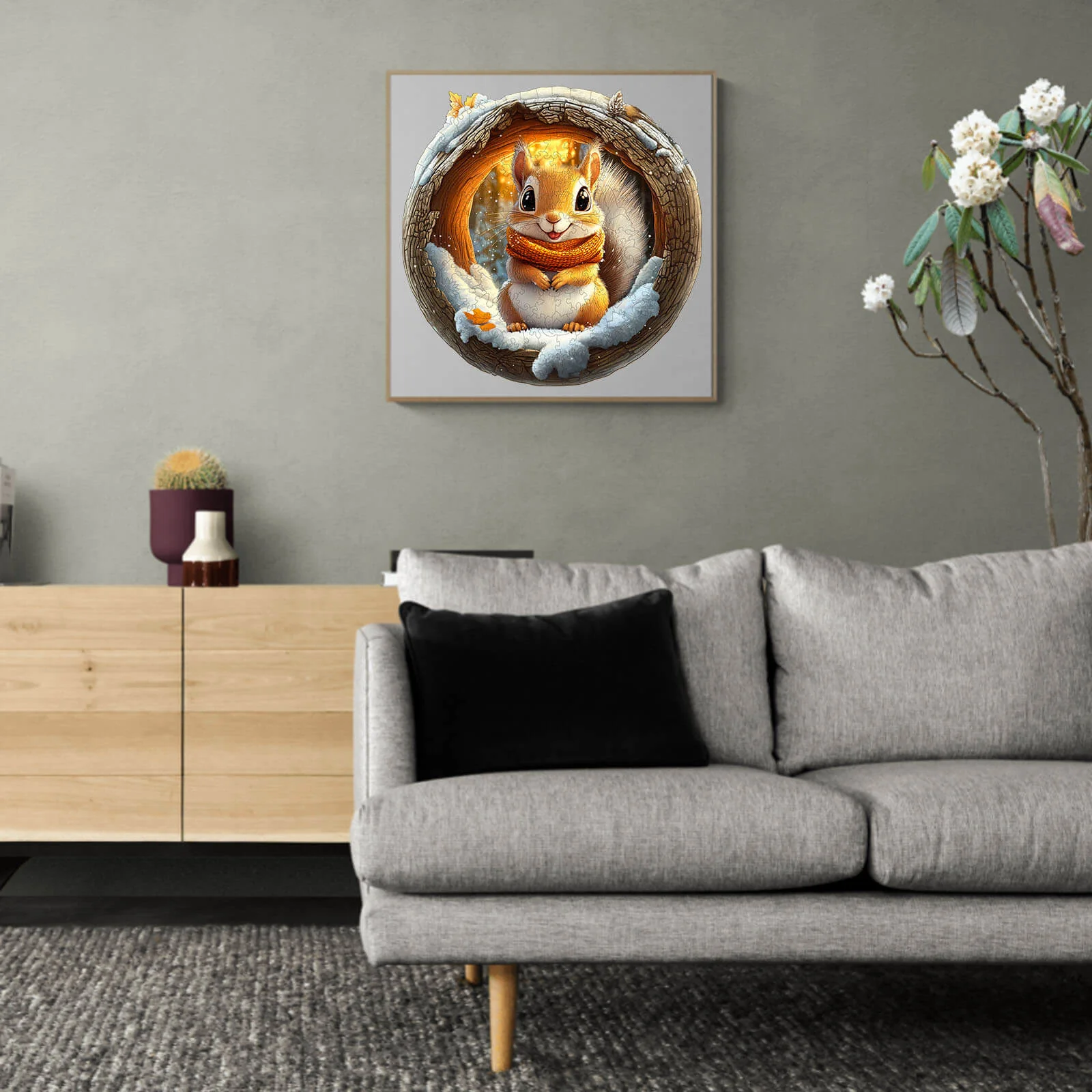 3D Cave Squirrel Wooden Jigsaw Puzzle - Image 13