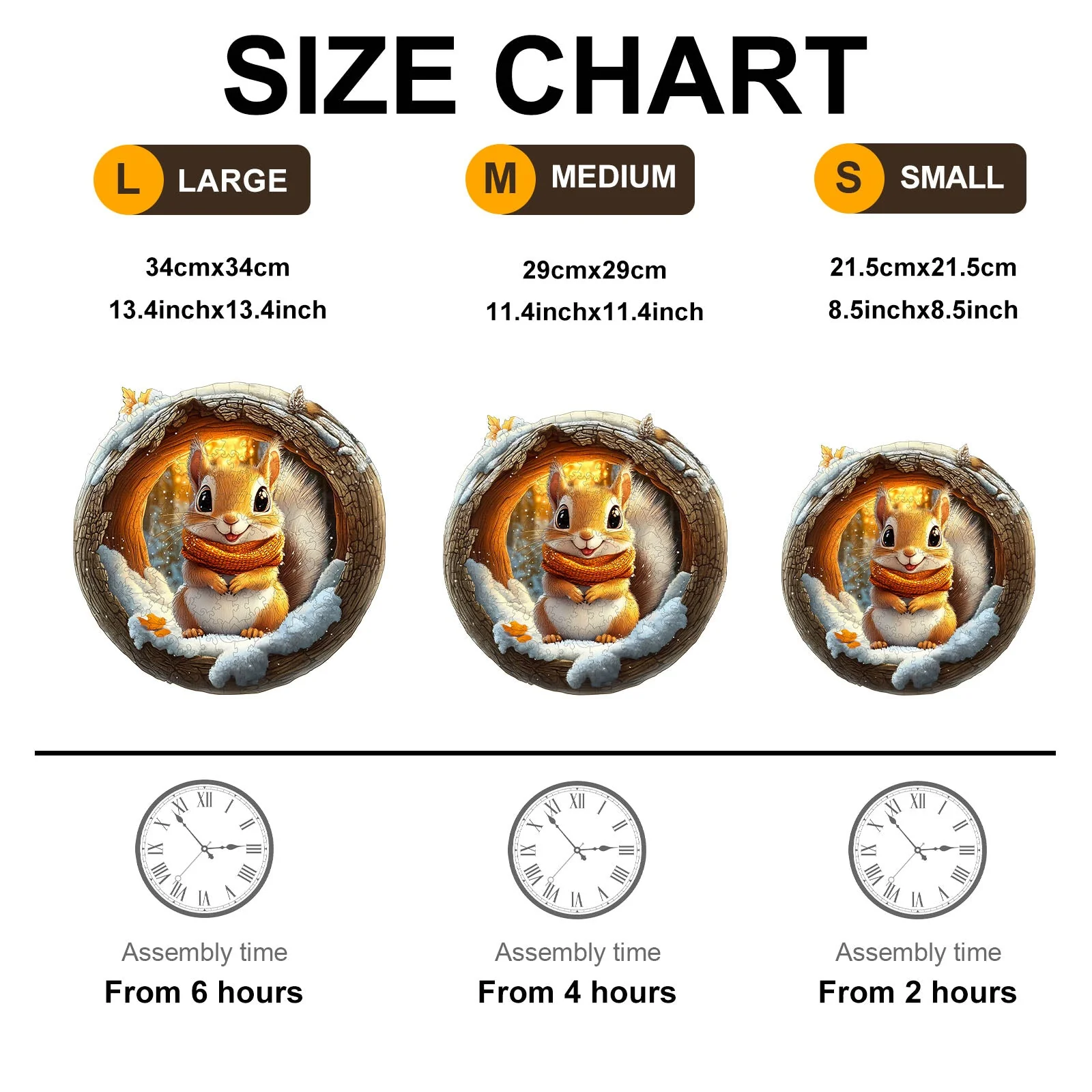 3D Cave Squirrel Wooden Jigsaw Puzzle - Image 9