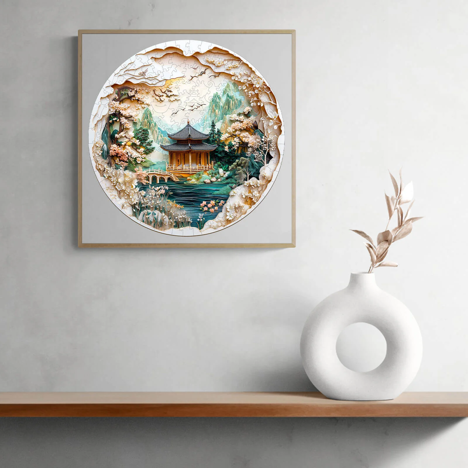 3D Chinese Landscape Painting Wooden Jigsaw Puzzle - Image 12
