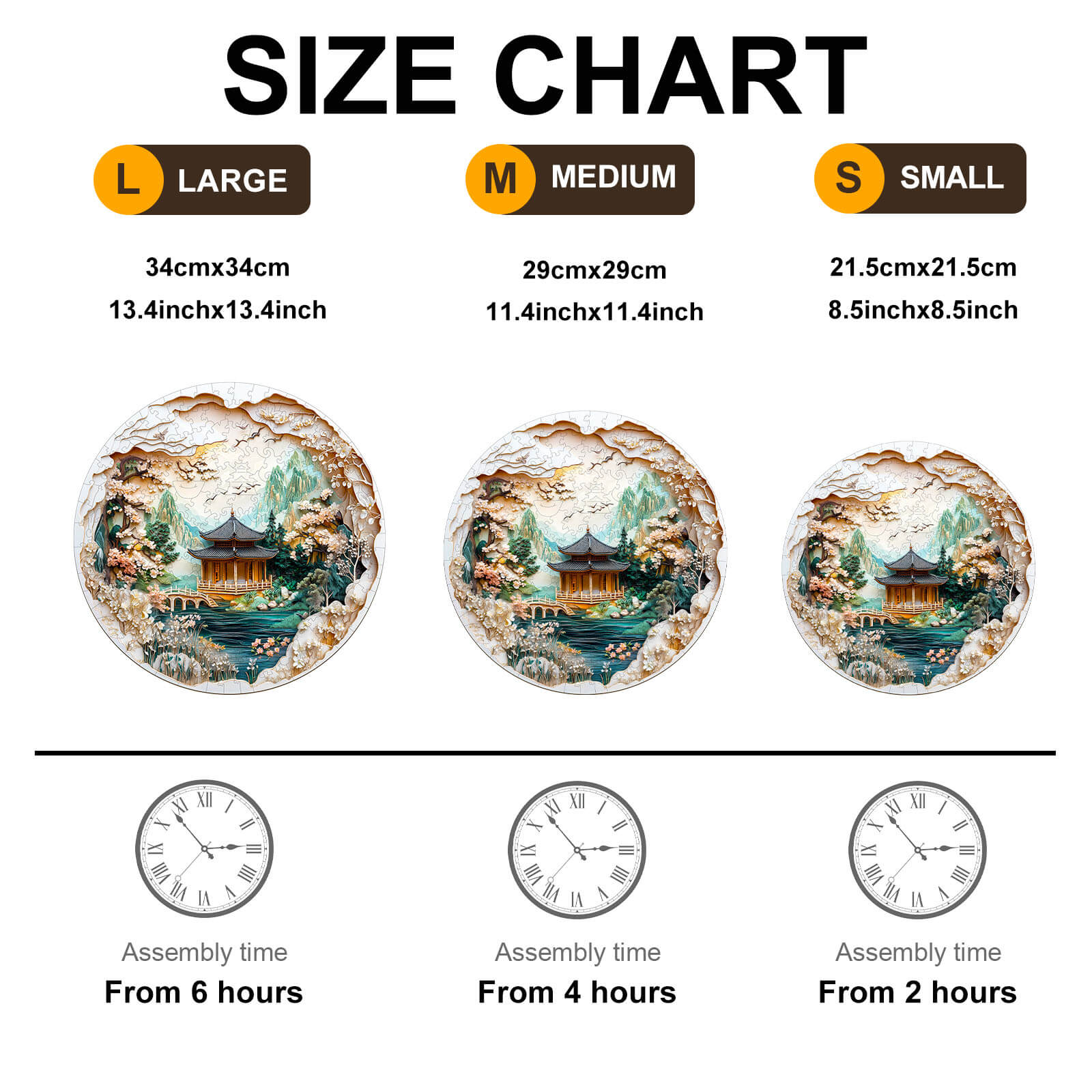 3D Chinese Landscape Painting Wooden Jigsaw Puzzle - Image 8