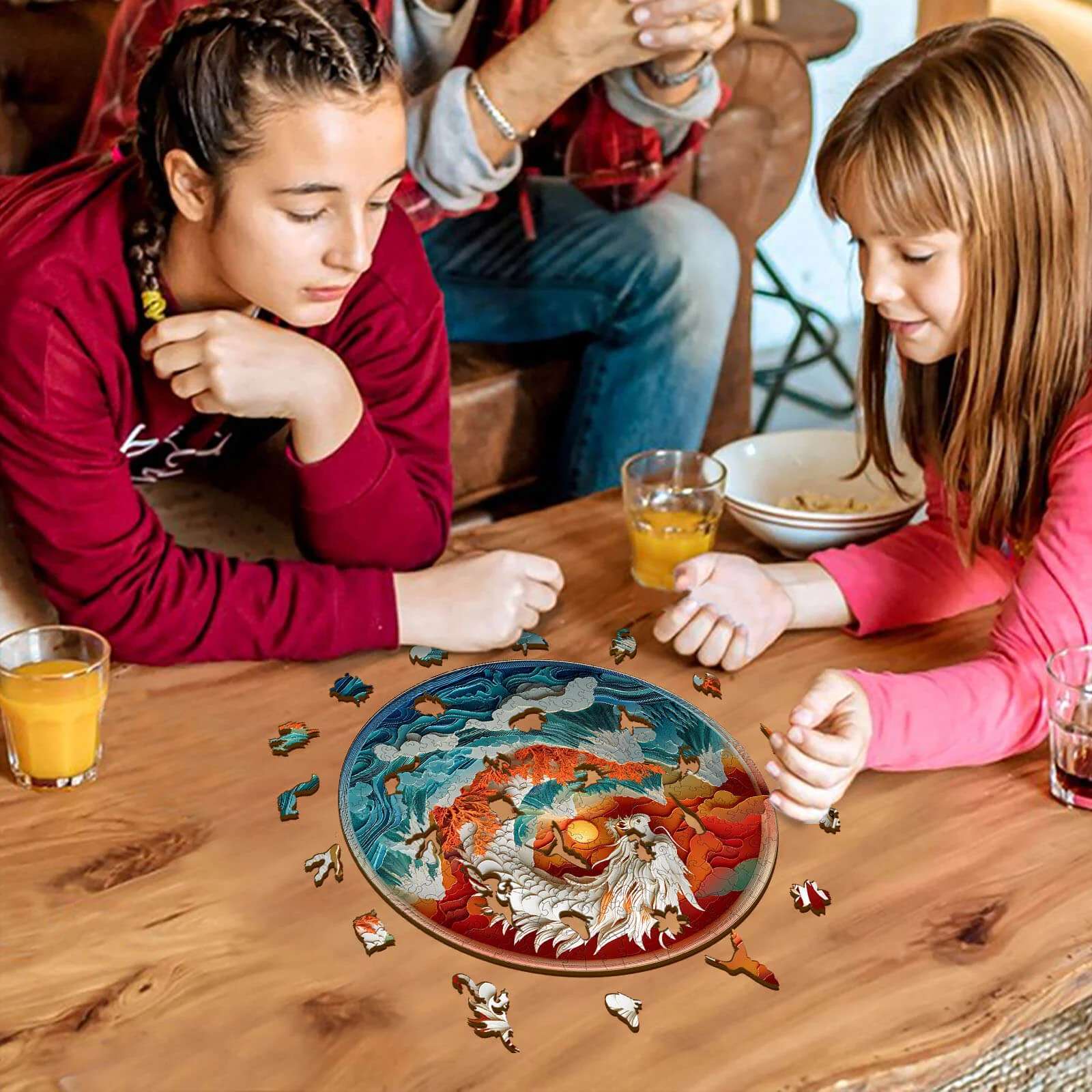 3D Colorful Dragon-2 Wooden Jigsaw Puzzle - Image 9