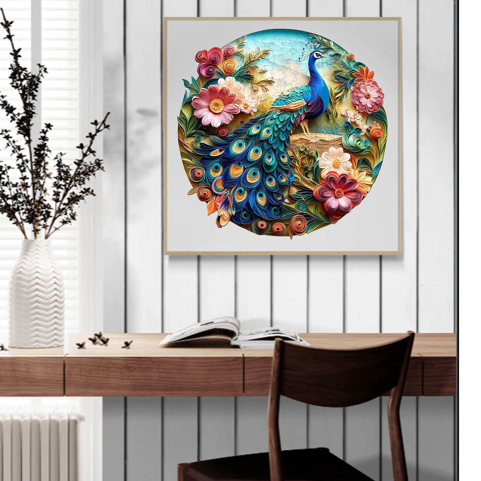 3D Colorful Peacock Wooden Jigsaw Puzzle - Image 12