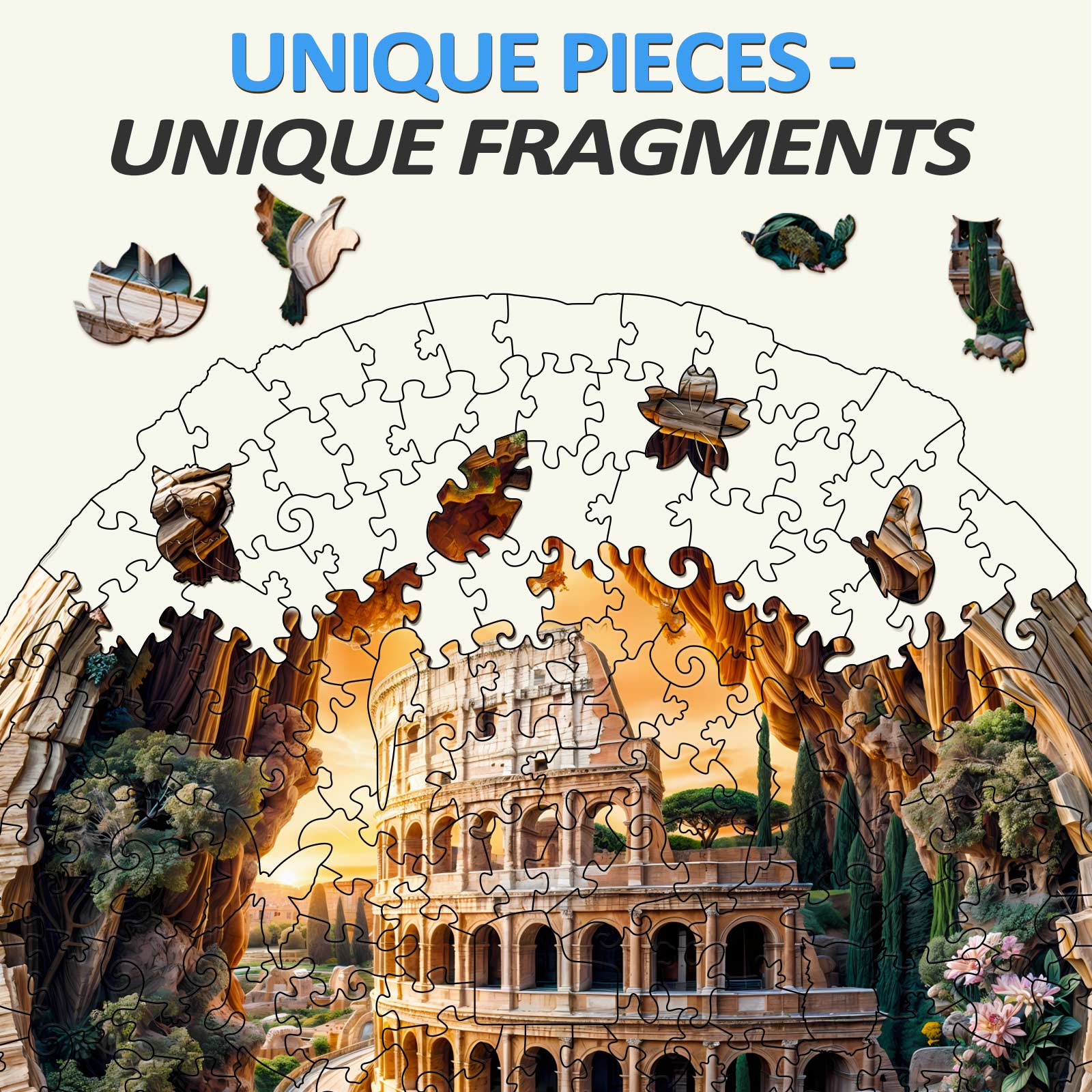 3D Colosseum Wooden Jigsaw Puzzle - Image 4