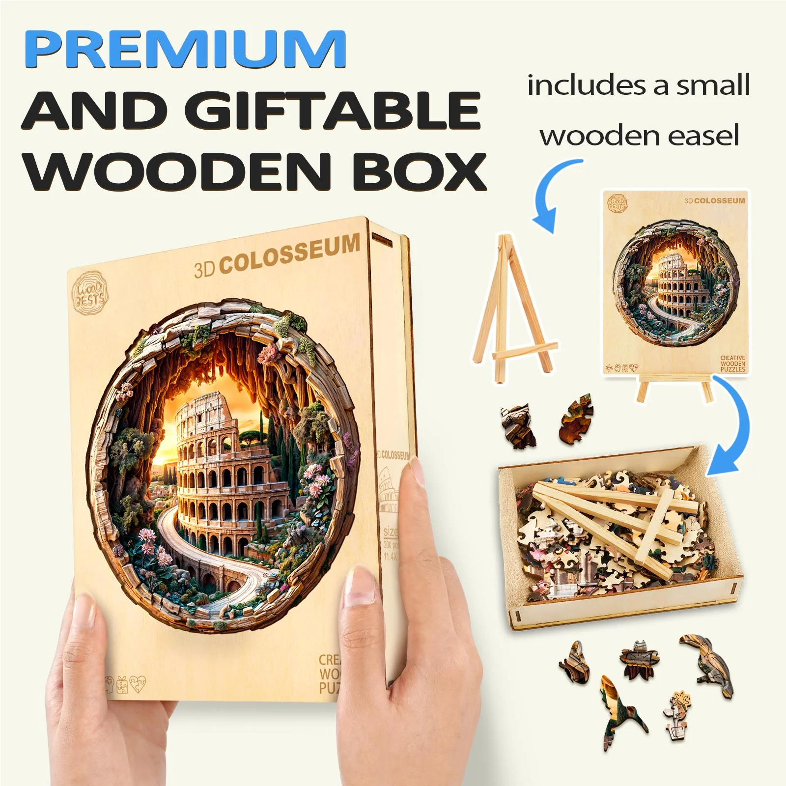 3D Colosseum Wooden Jigsaw Puzzle - Image 7