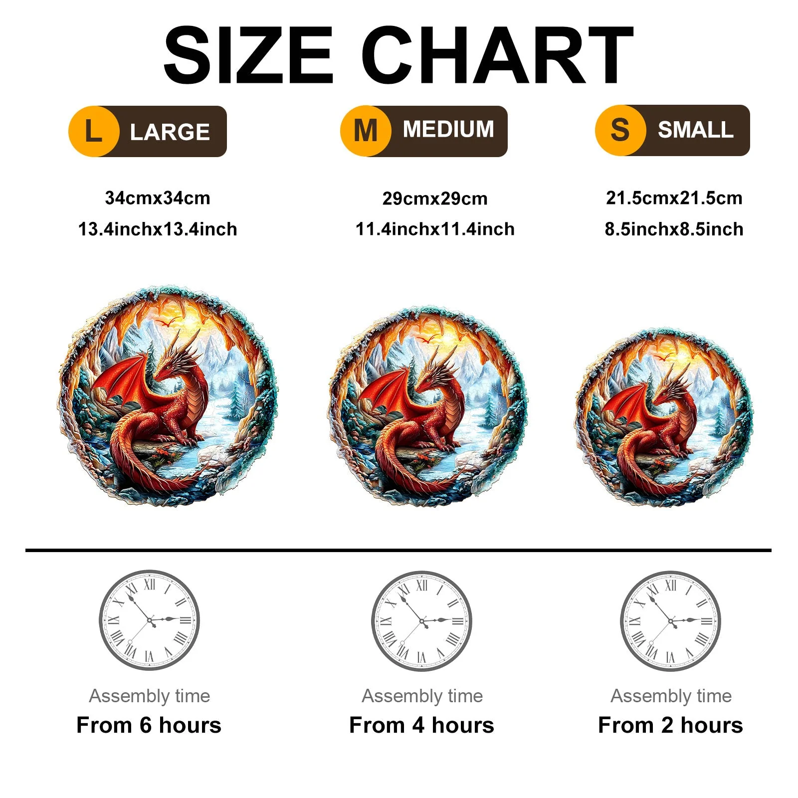 3D Crimson King Wooden Jigsaw Puzzle - Image 8