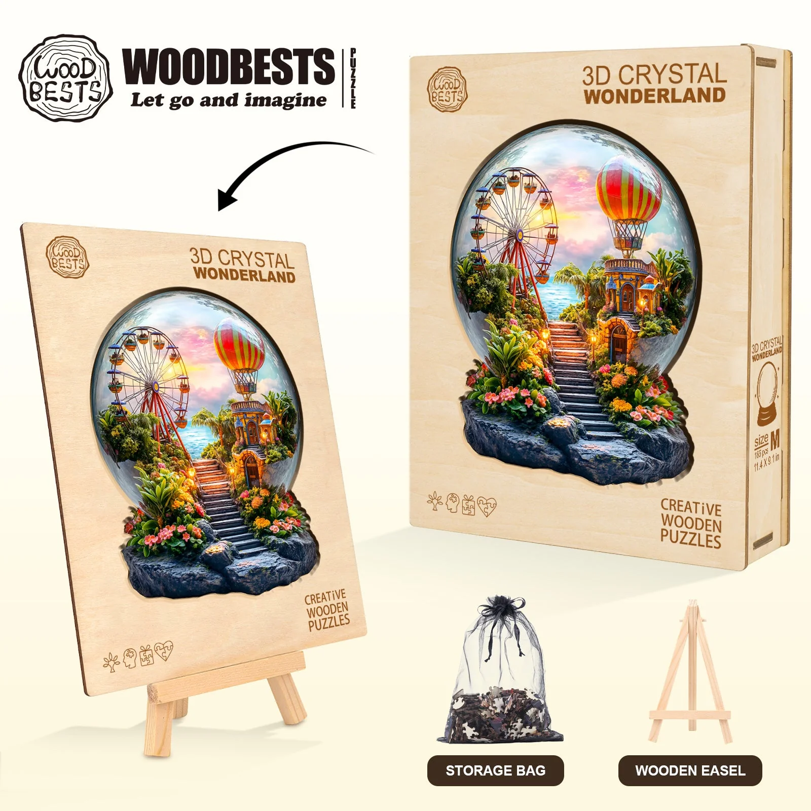 3D Crystal Wonderland Wooden Jigsaw Puzzle - Image 7