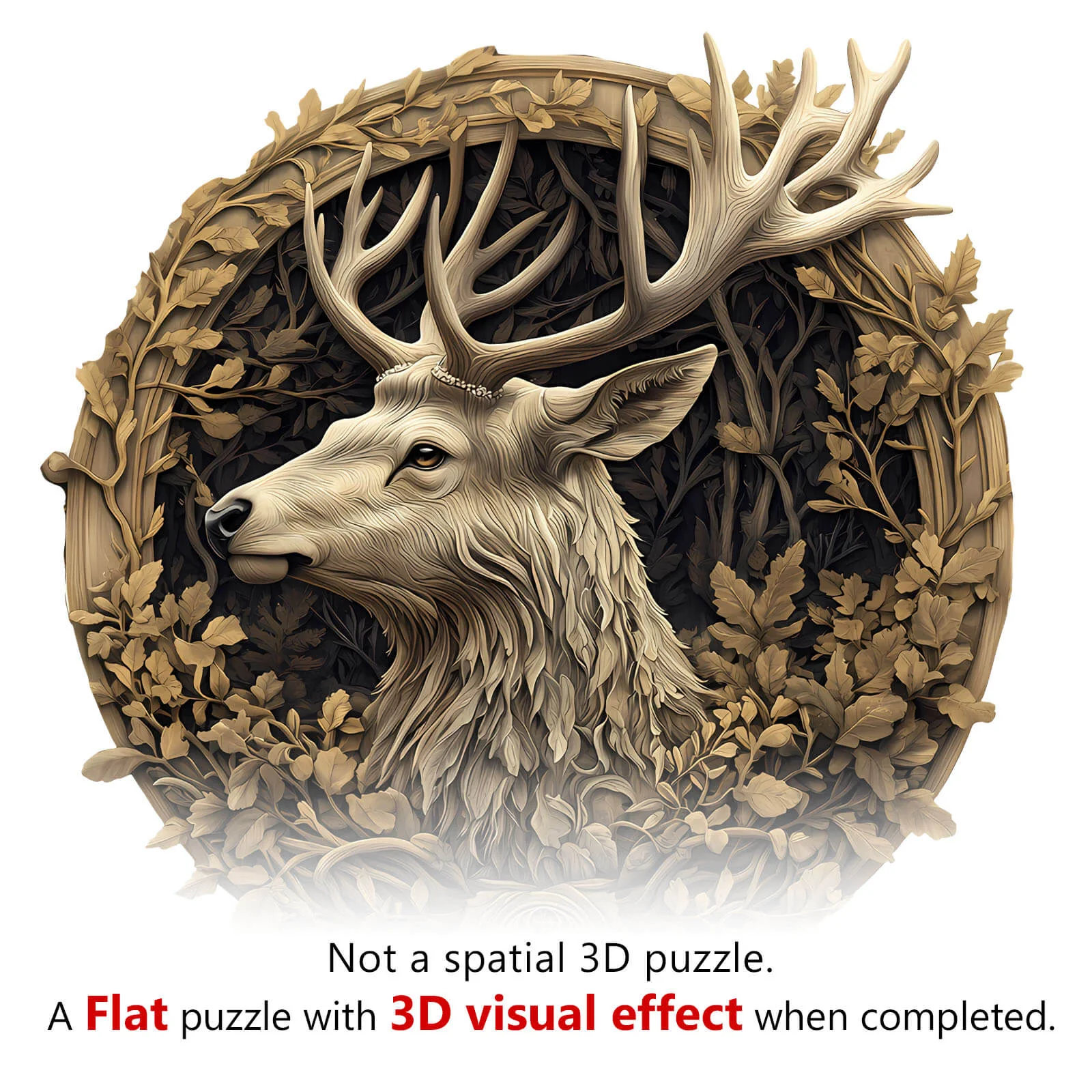 3D Deer Wooden Jigsaw Puzzle - Image 7