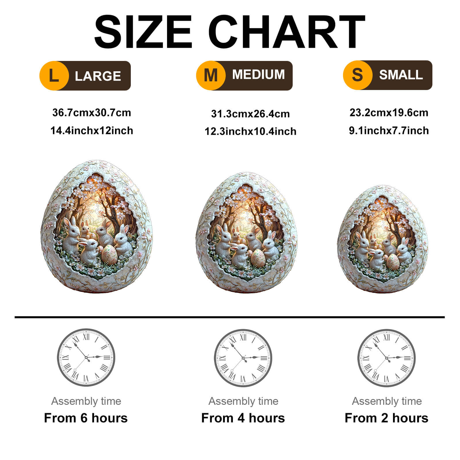 3D Eggshell world Easter-2 Wooden Jigsaw Puzzle - Image 8