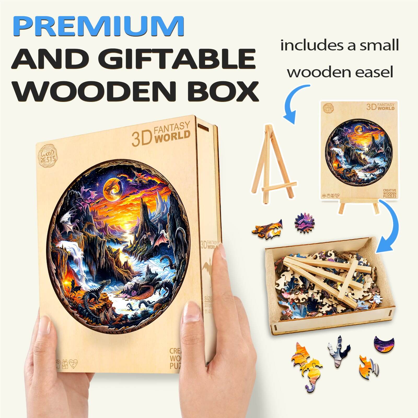 3D Fantasy World Wooden Jigsaw Puzzle - Image 9