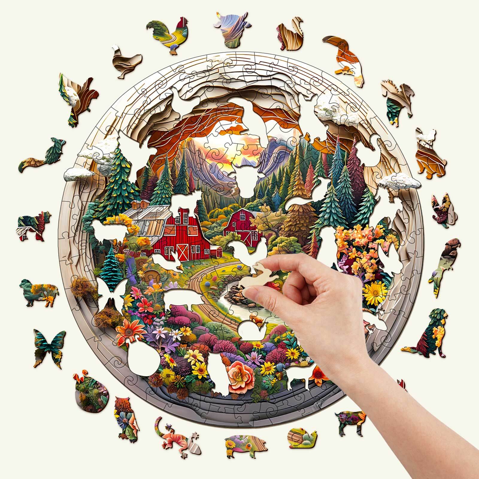 3D Farm Wooden Jigsaw Puzzle - Image 2