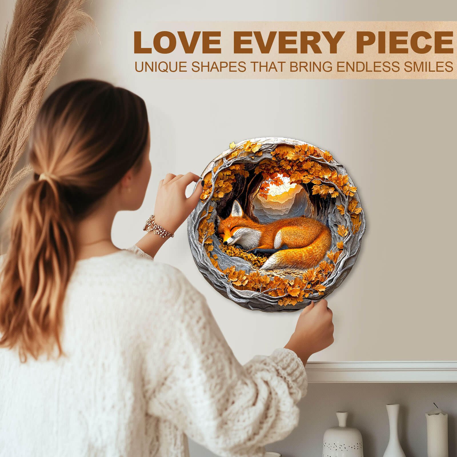 3D fox Wooden Jigsaw Puzzle - Image 10
