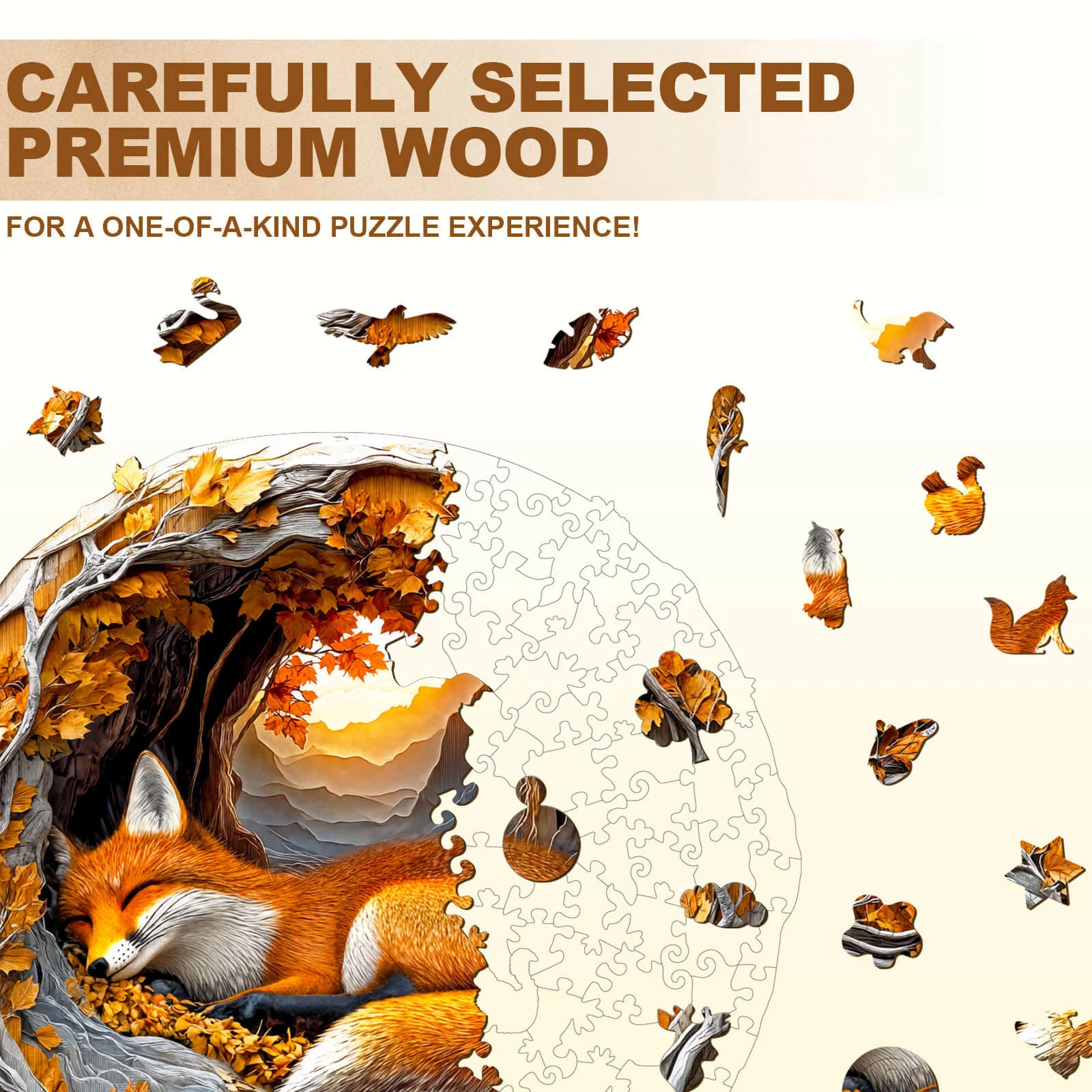 3D fox Wooden Jigsaw Puzzle - Image 2