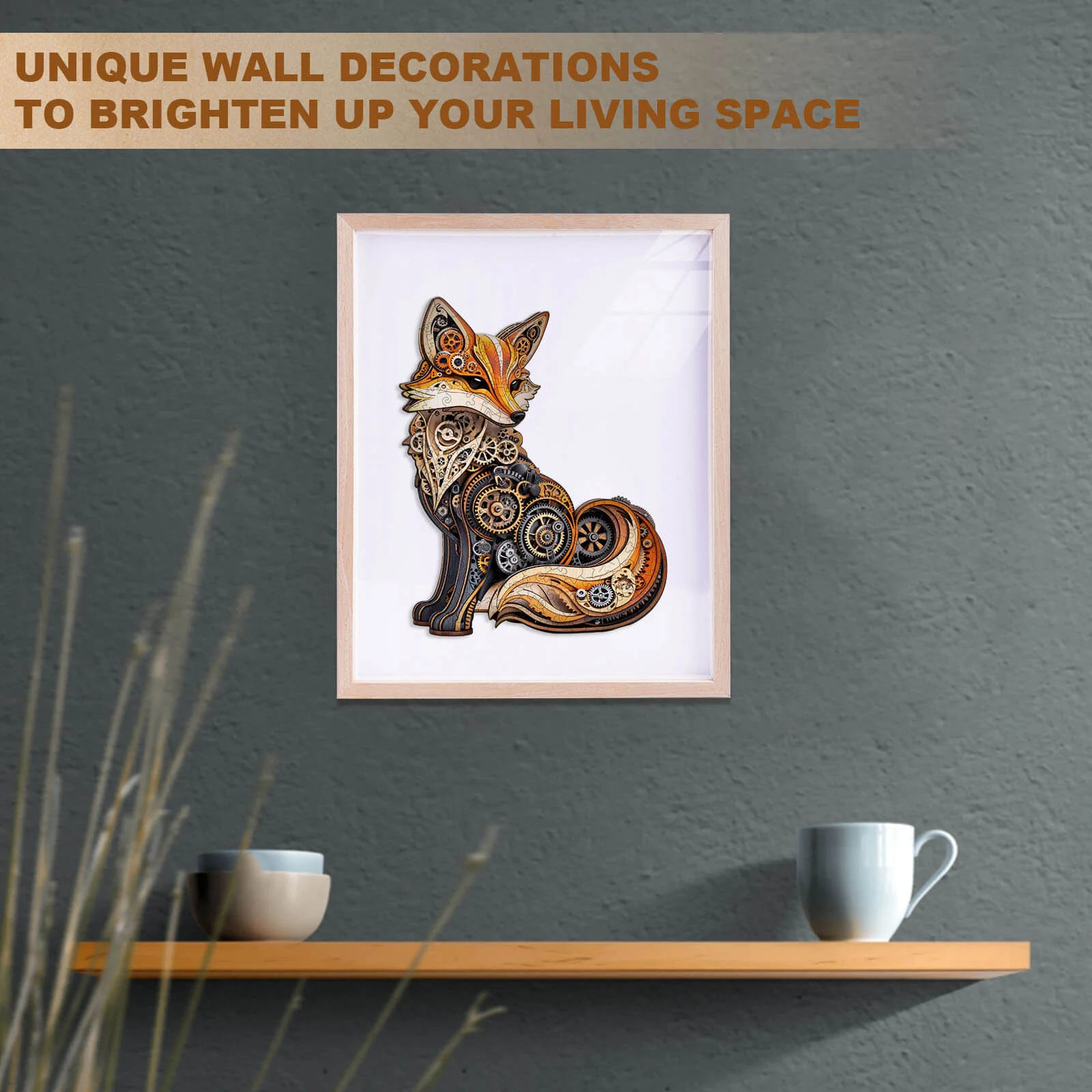 3D Gear fox Wooden Jigsaw Puzzle - Image 11