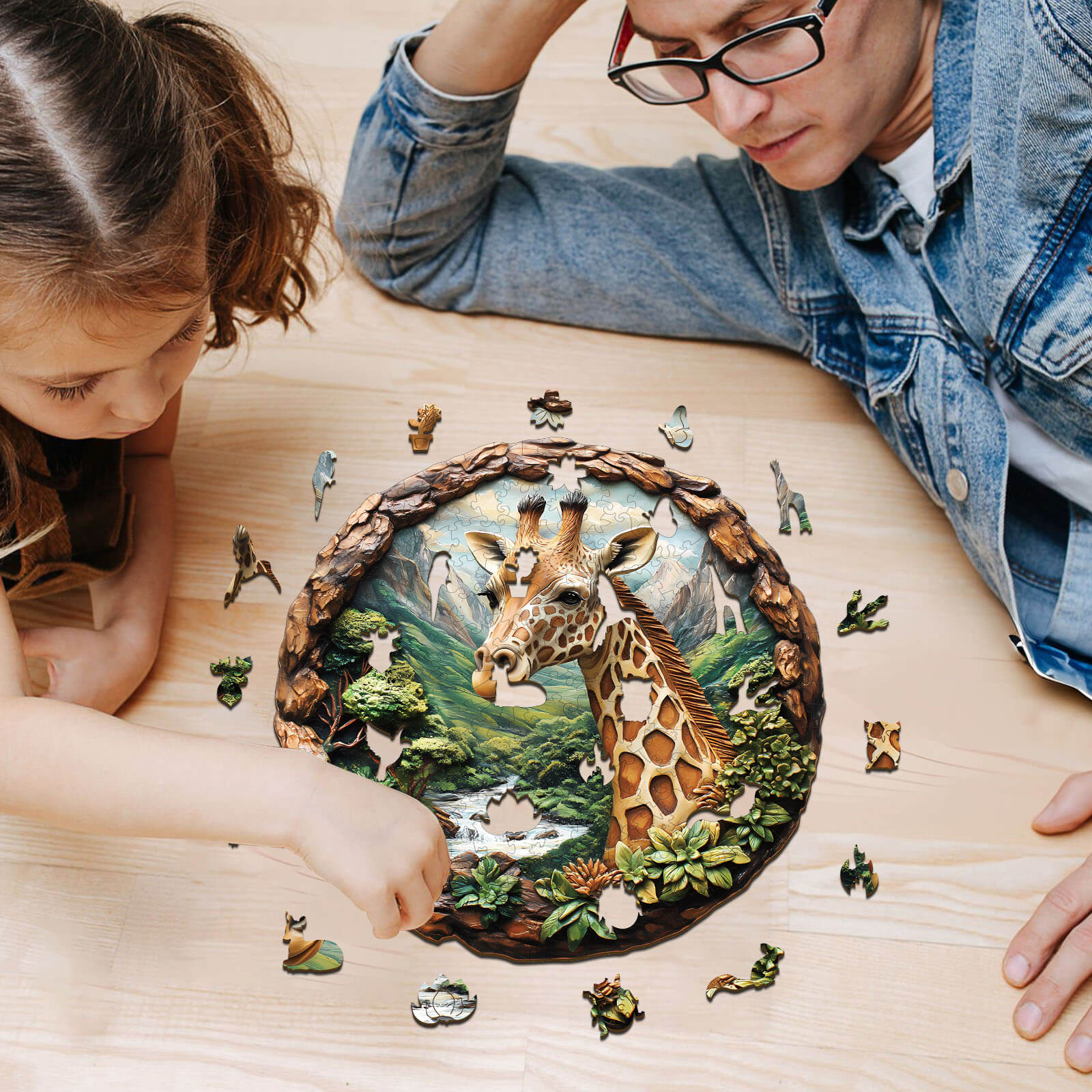 3D Giraffe Wooden Jigsaw Puzzle - Image 10