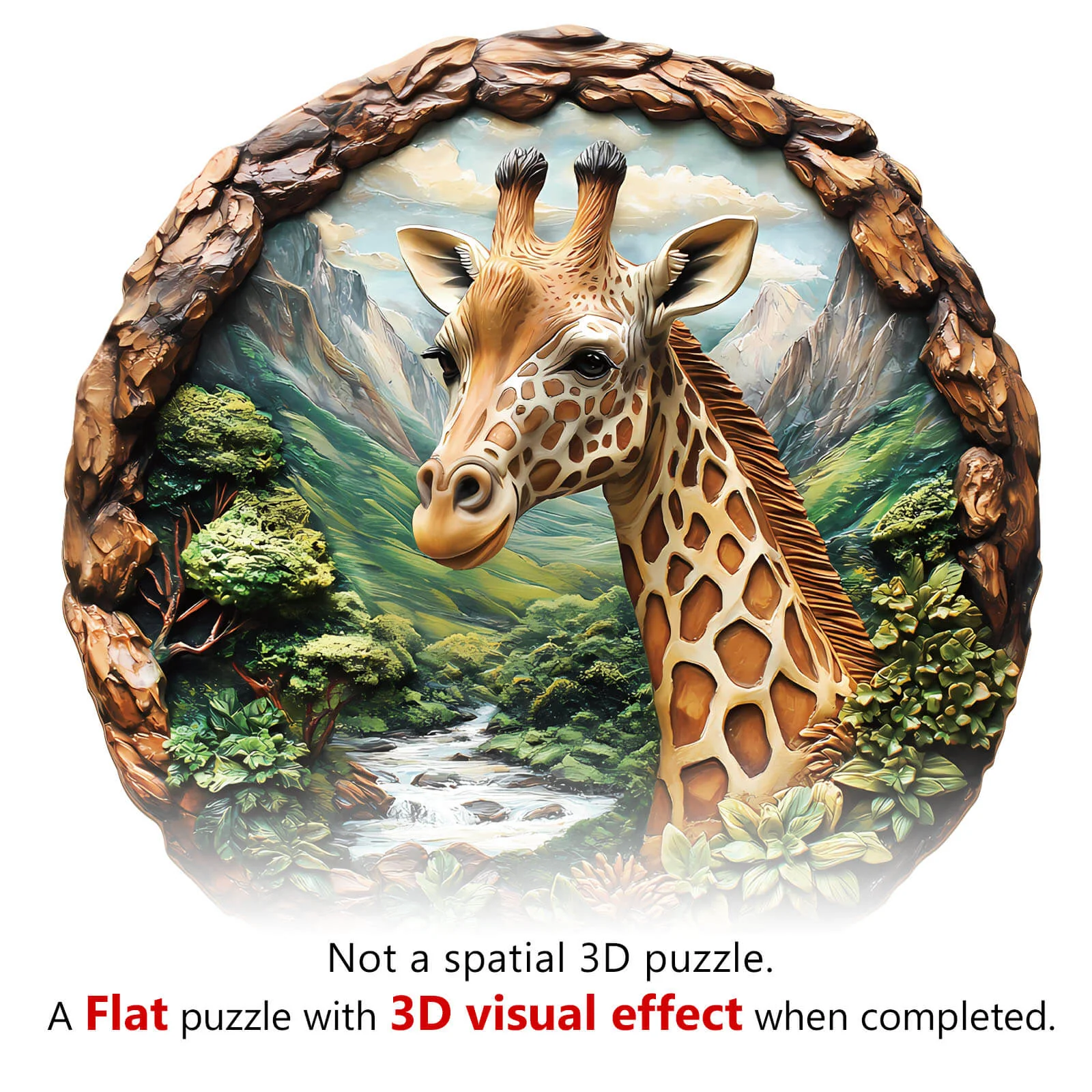 3D Giraffe Wooden Jigsaw Puzzle - Image 8