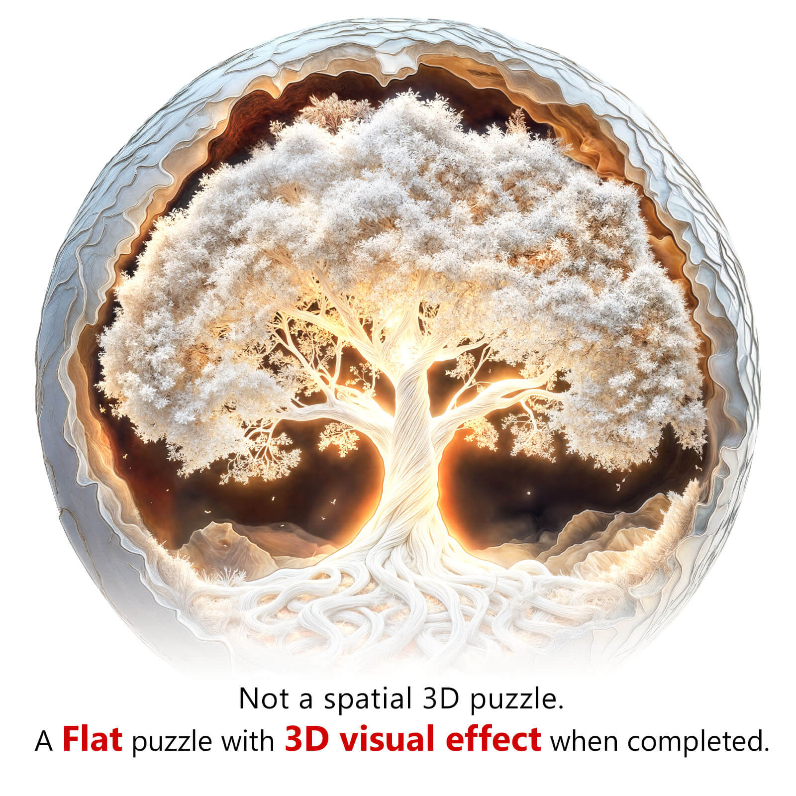 3D Glowing Tree of Life Wooden Jigsaw Puzzle - Image 8