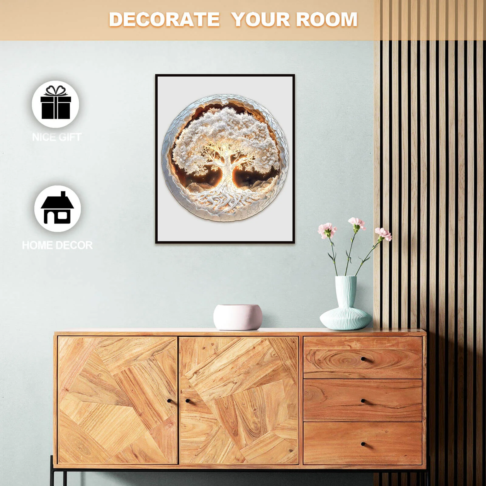 3D Glowing Tree of Life Wooden Jigsaw Puzzle - Image 9