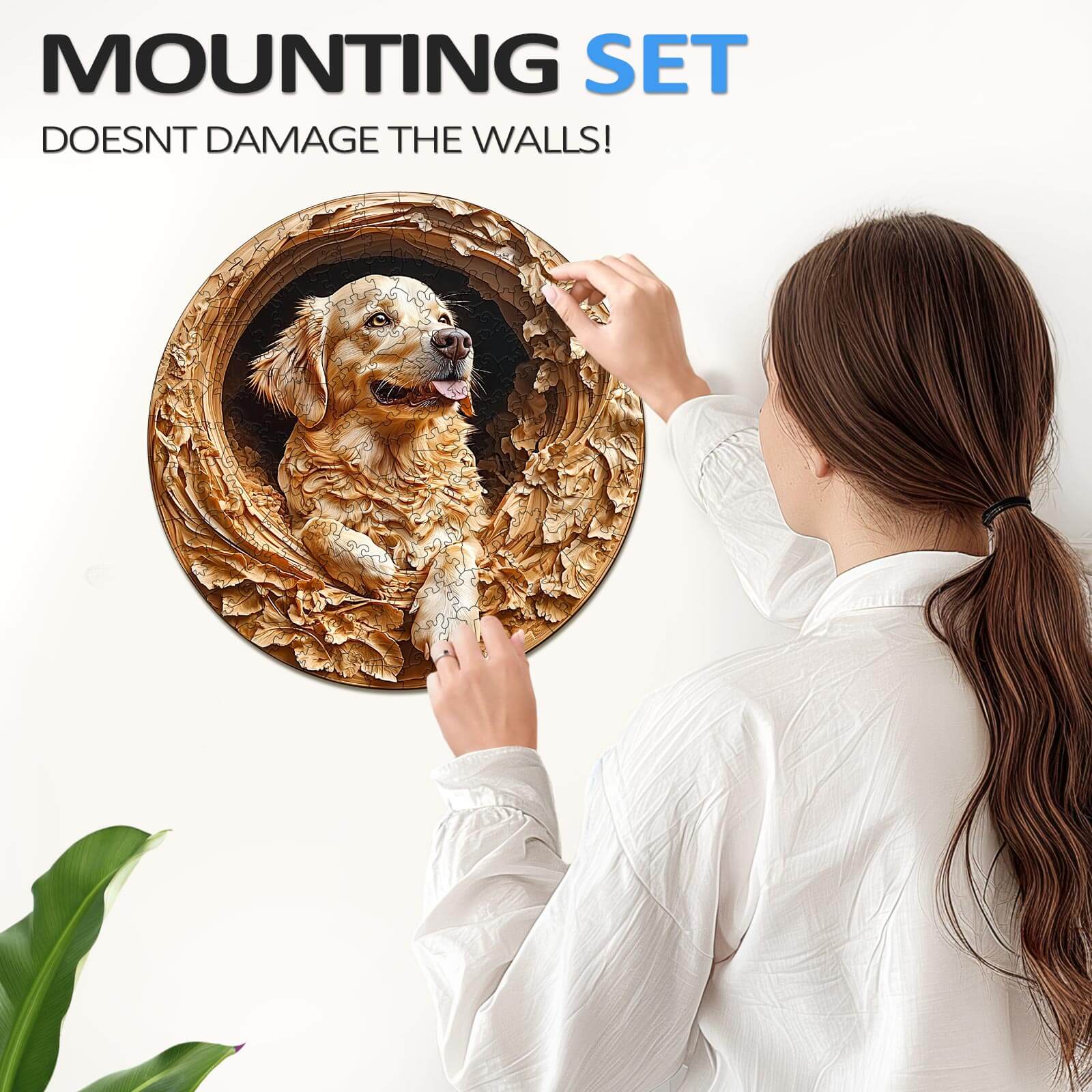 3D Golden Retriever-1 Wooden Jigsaw Puzzle - Image 11