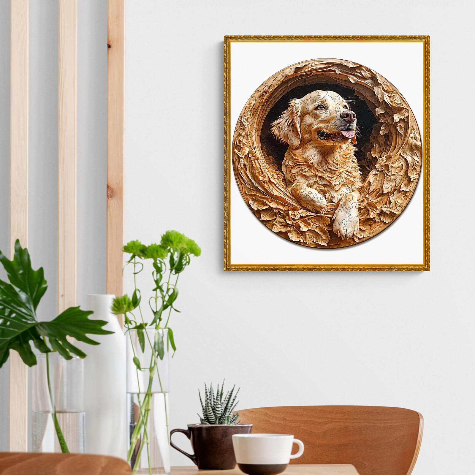 3D Golden Retriever-1 Wooden Jigsaw Puzzle - Image 12