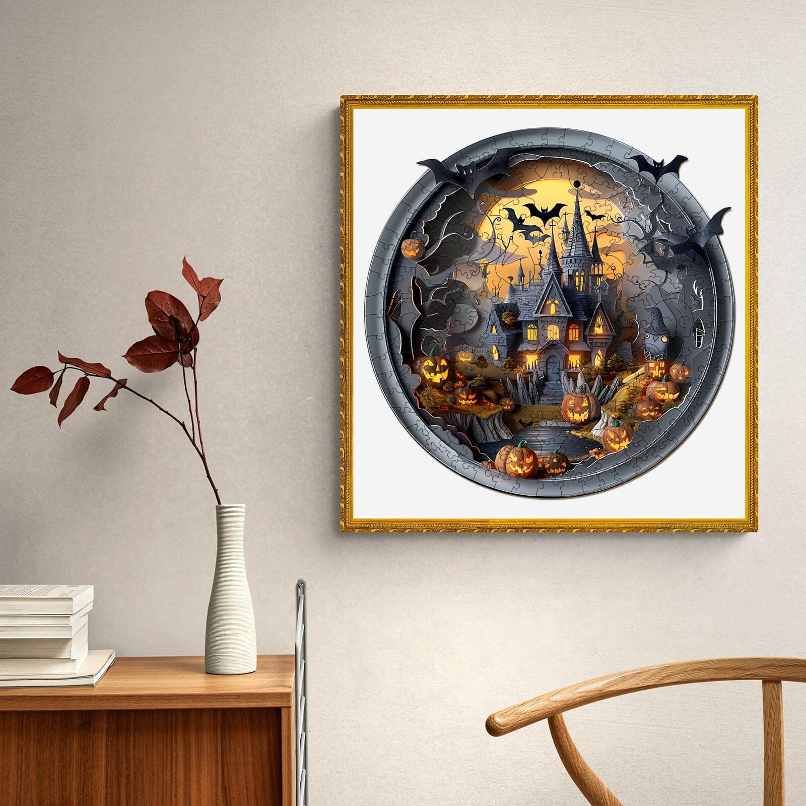 3D Halloween Castle-3 Wooden Jigsaw Puzzle - Image 11