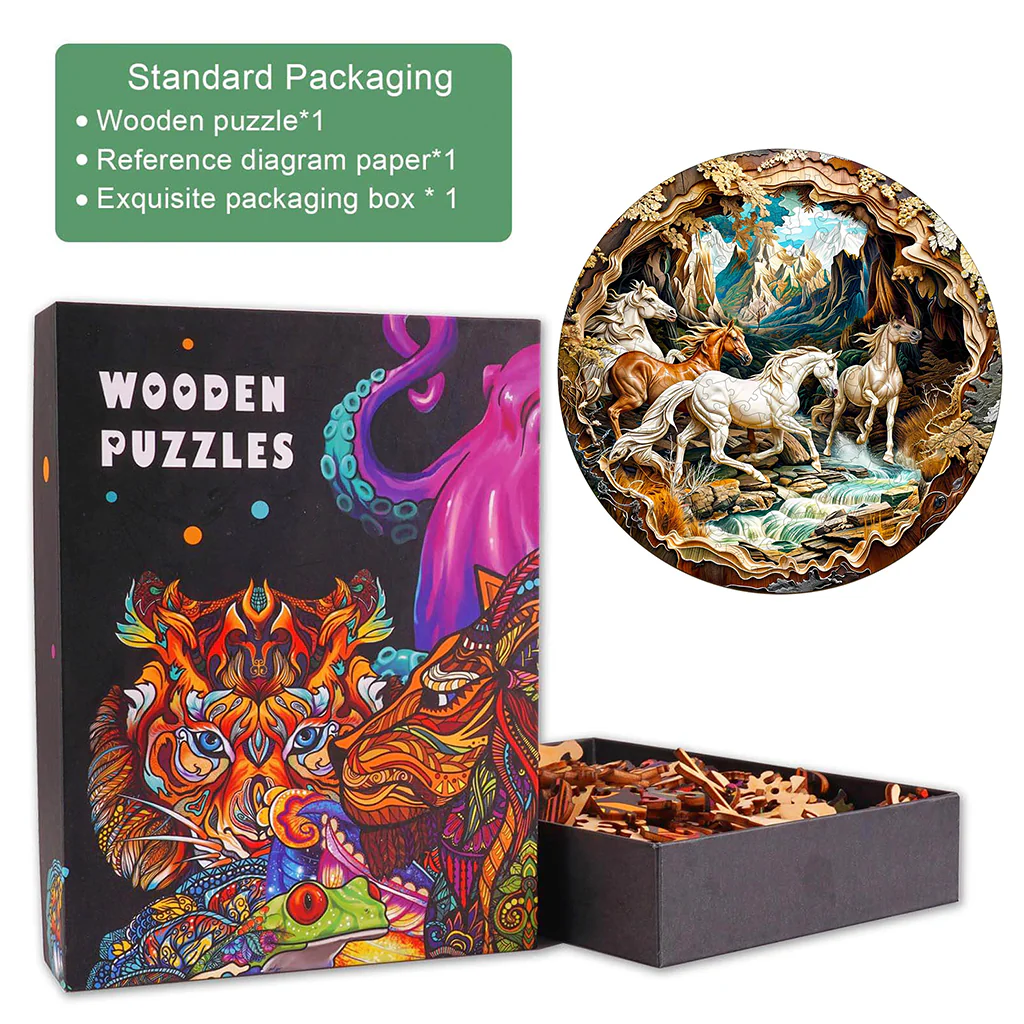 3D Horse Wooden Jigsaw Puzzle - Image 8