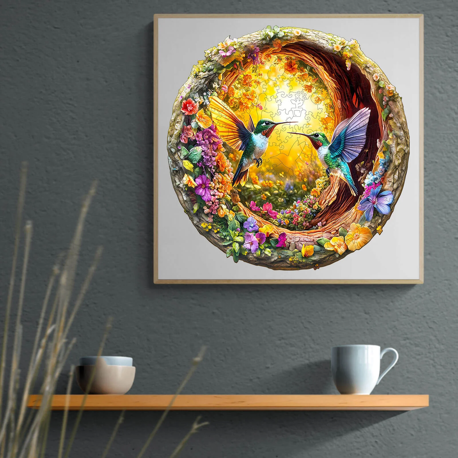 3D Hummingbird in the Cave-2 Hummingbird Wooden Jigsaw Puzzle - Image 10