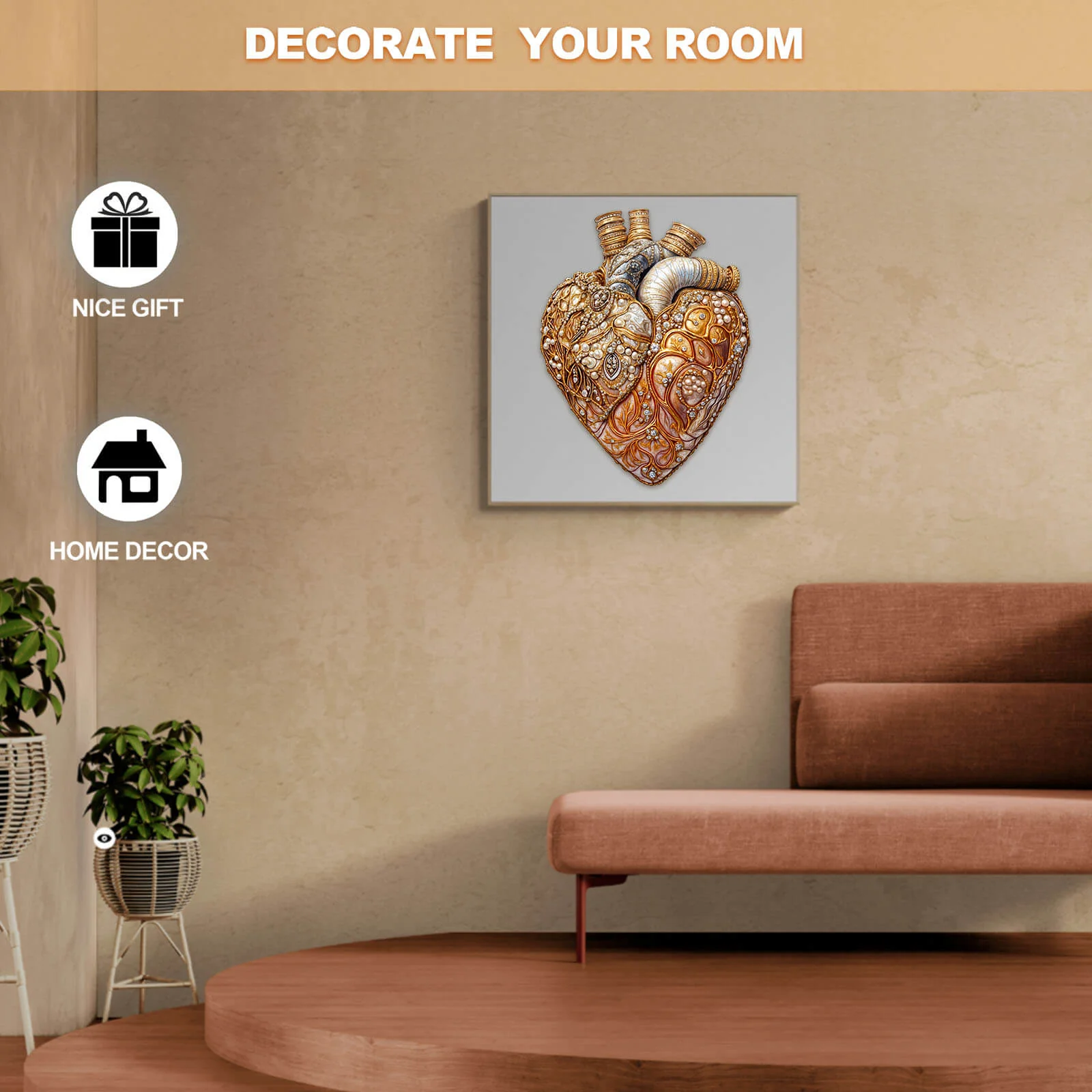3D Jewel Heart Wooden Jigsaw Puzzle - Image 9