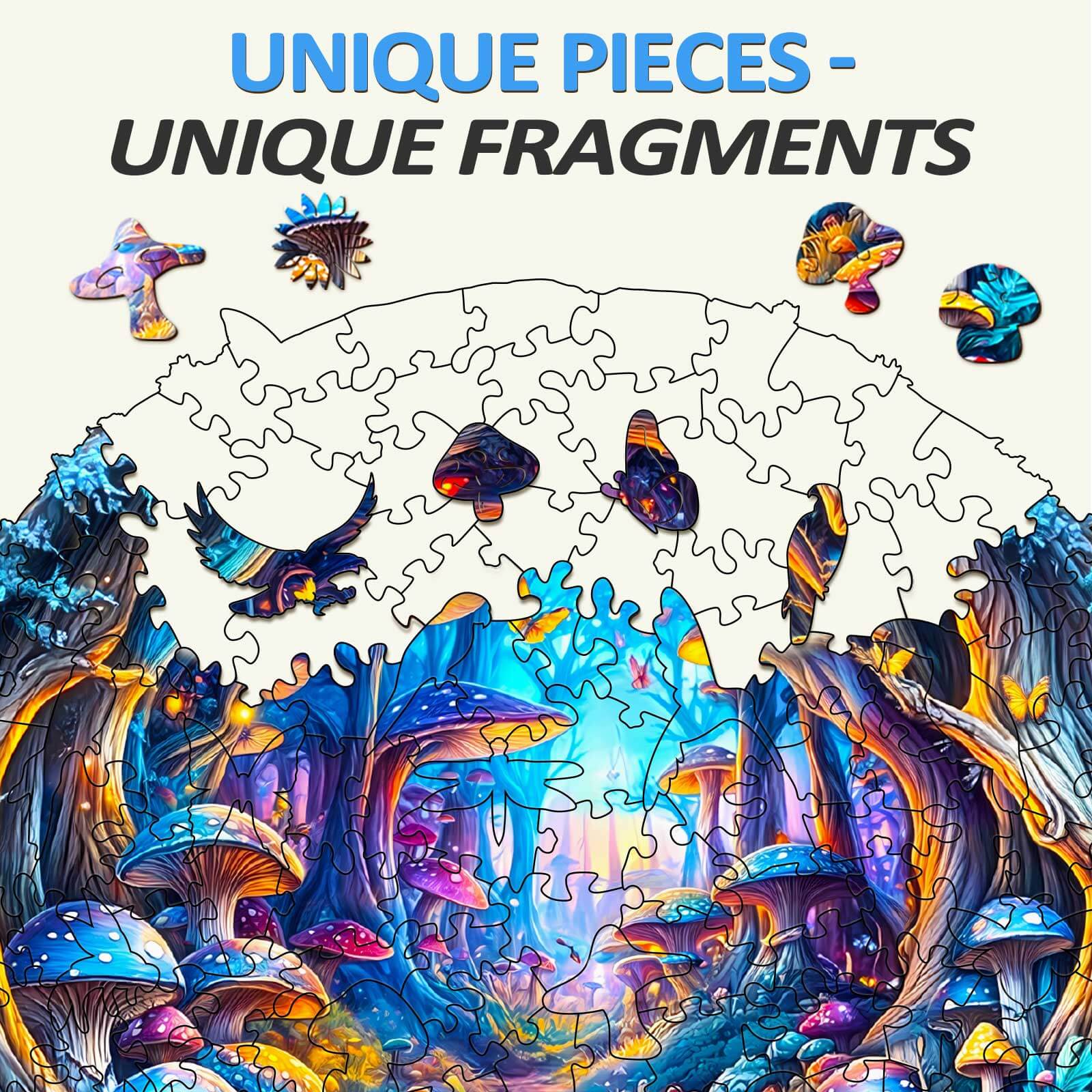 3D Magic Mushroom Wooden Jigsaw Puzzle - Image 4