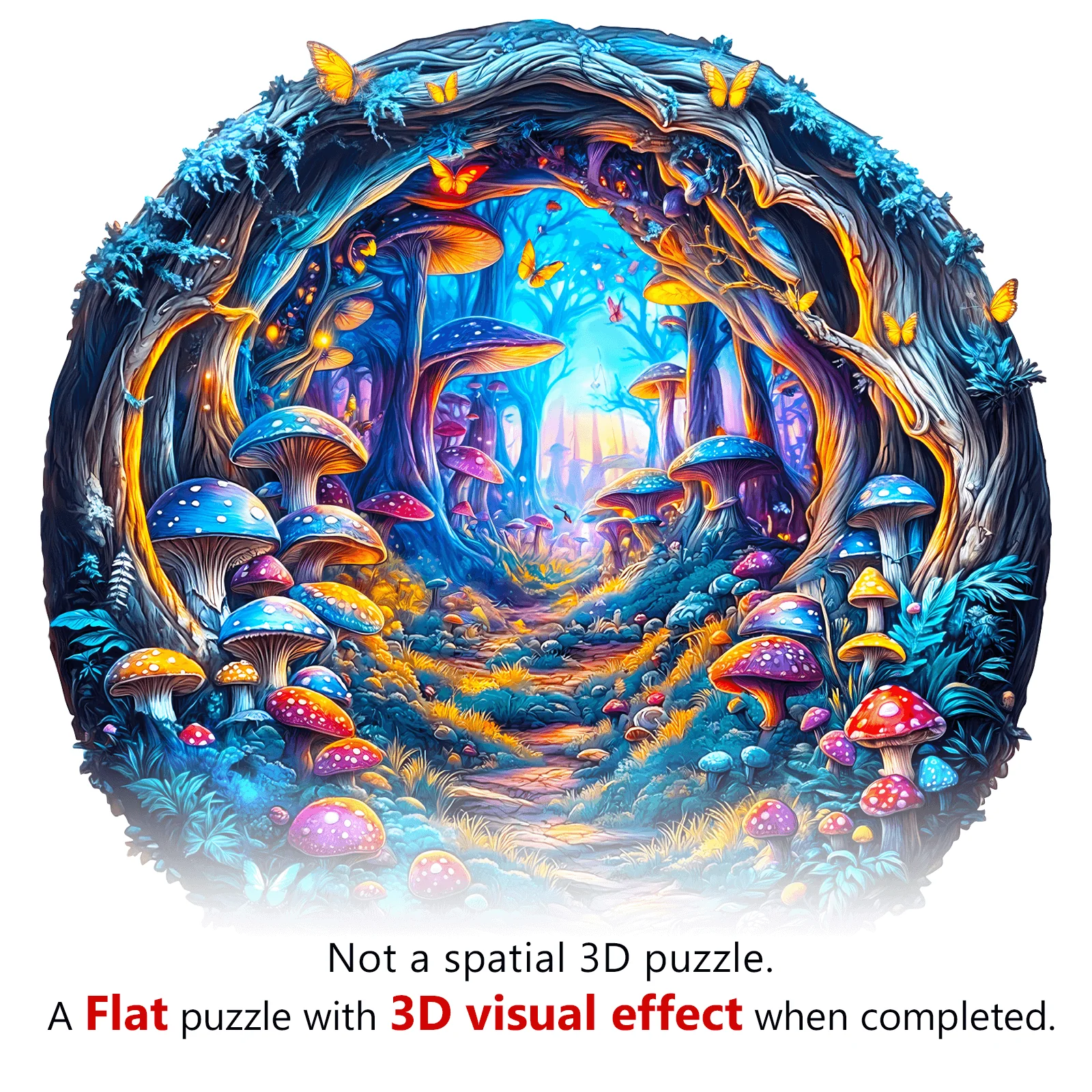 3D Magic Mushroom Wooden Jigsaw Puzzle - Image 7