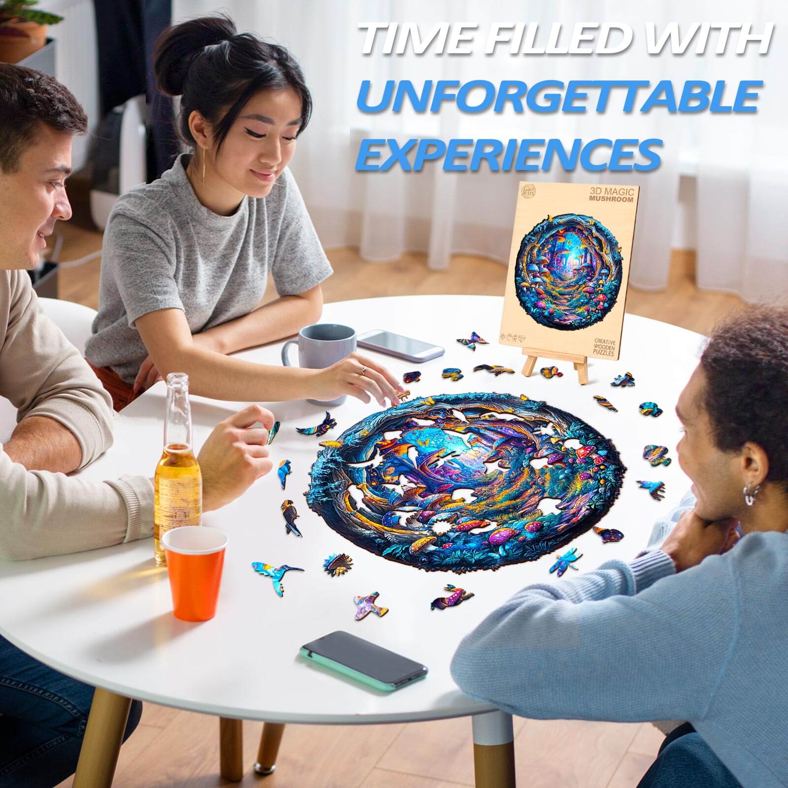 3D Magic Mushroom Wooden Jigsaw Puzzle - Image 9