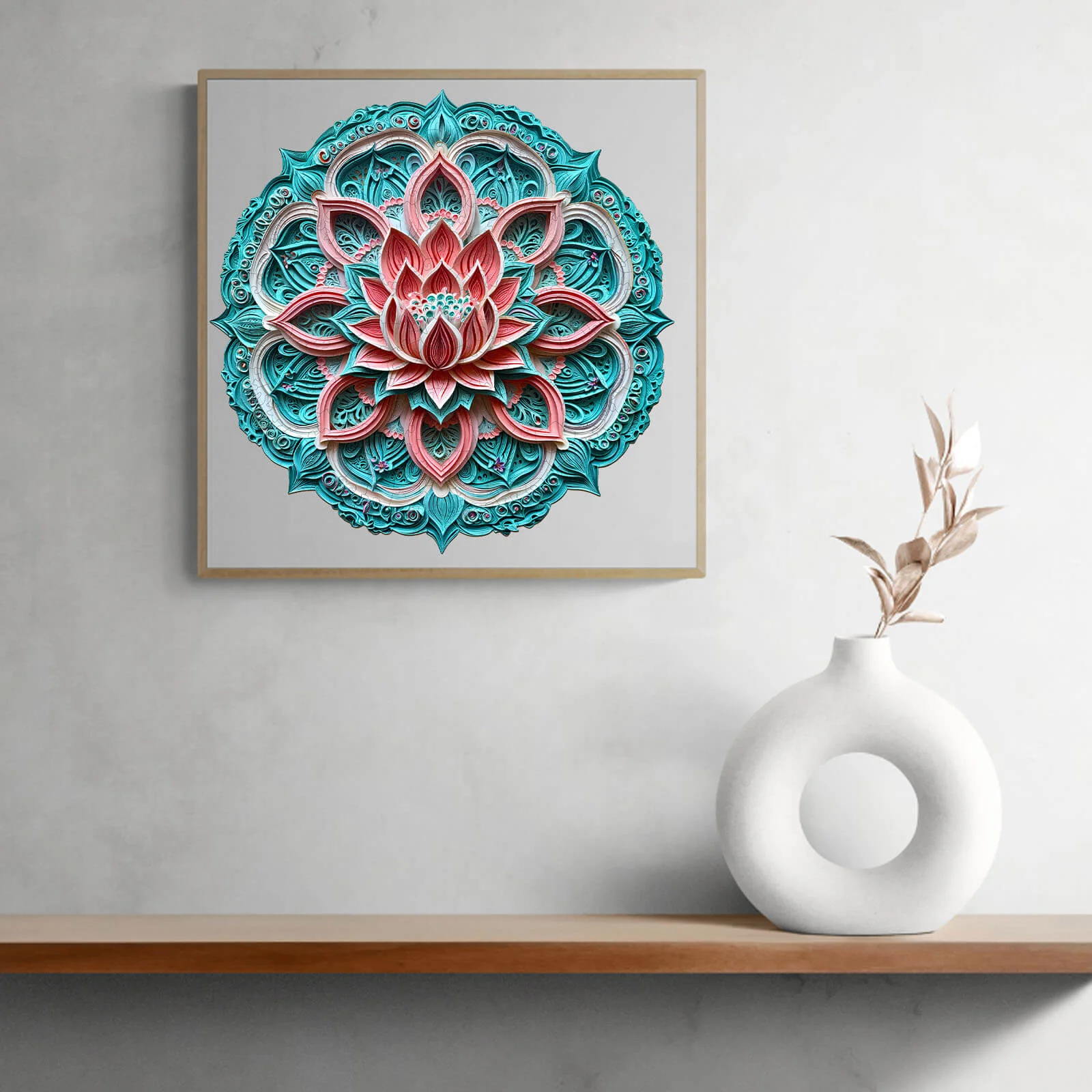 3D Mandala Lotus-2 Wooden Jigsaw Puzzle - Image 11