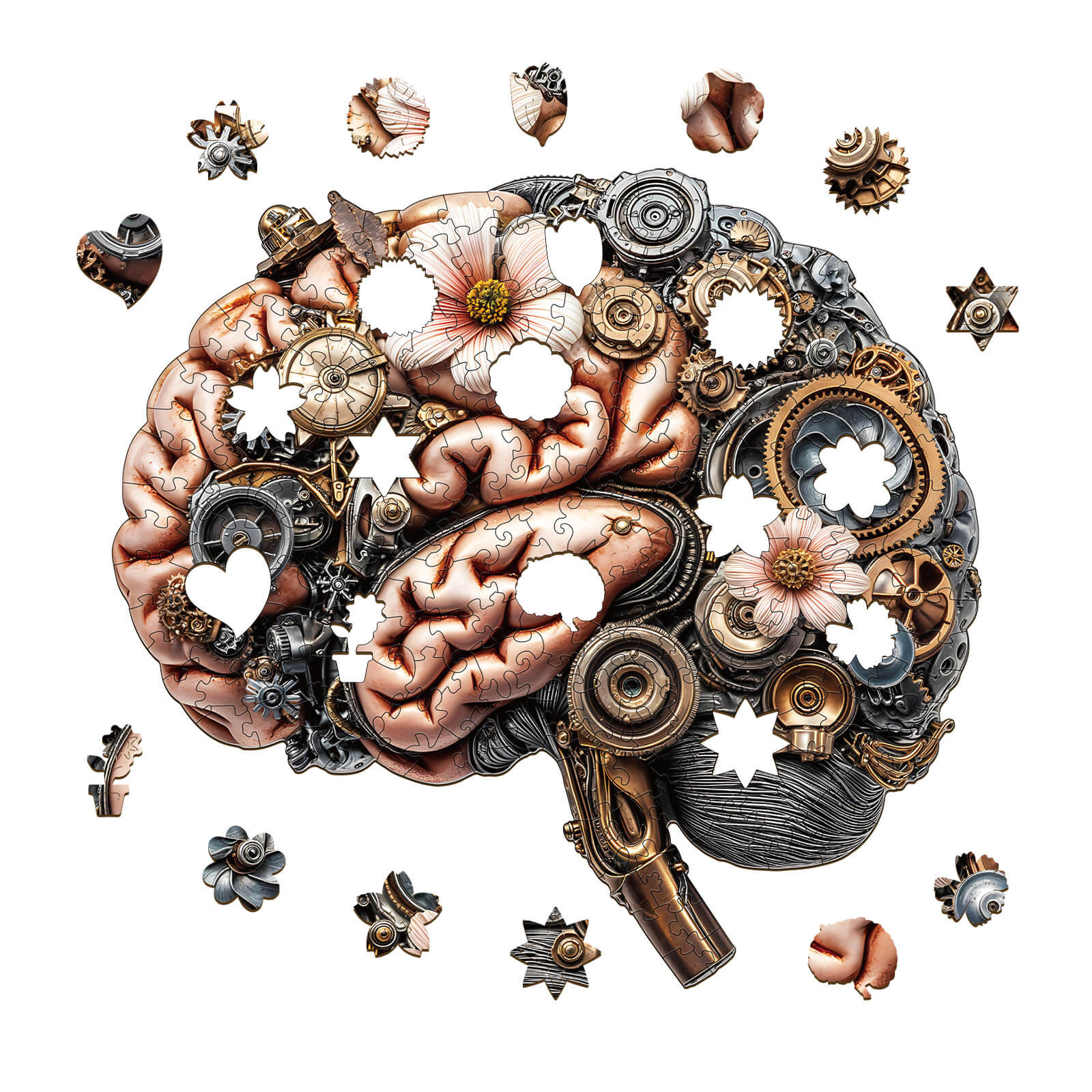 3D Mechanical Brainstem Wooden Jigsaw Puzzle - Image 3