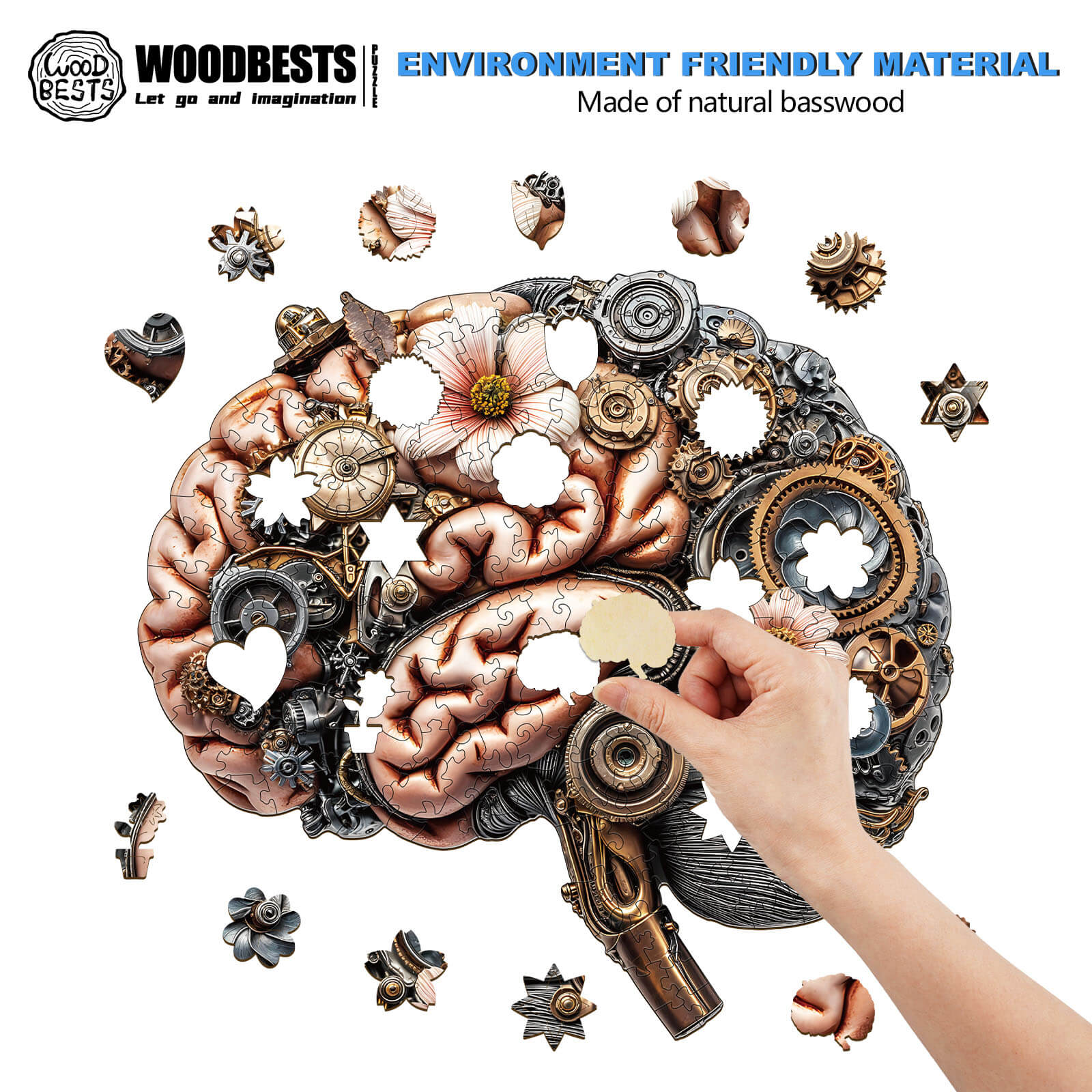 3D Mechanical Brainstem Wooden Jigsaw Puzzle - Image 5