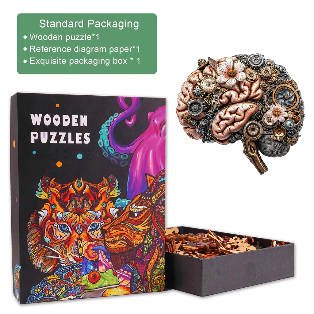 3D Mechanical Brainstem Wooden Jigsaw Puzzle - Image 6