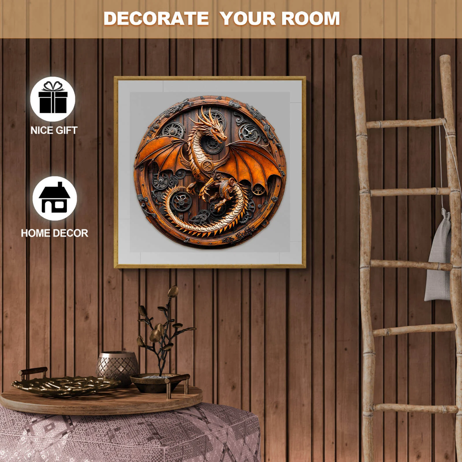 3D Mechanical Dragon-1 Wooden Jigsaw Puzzle - Image 9