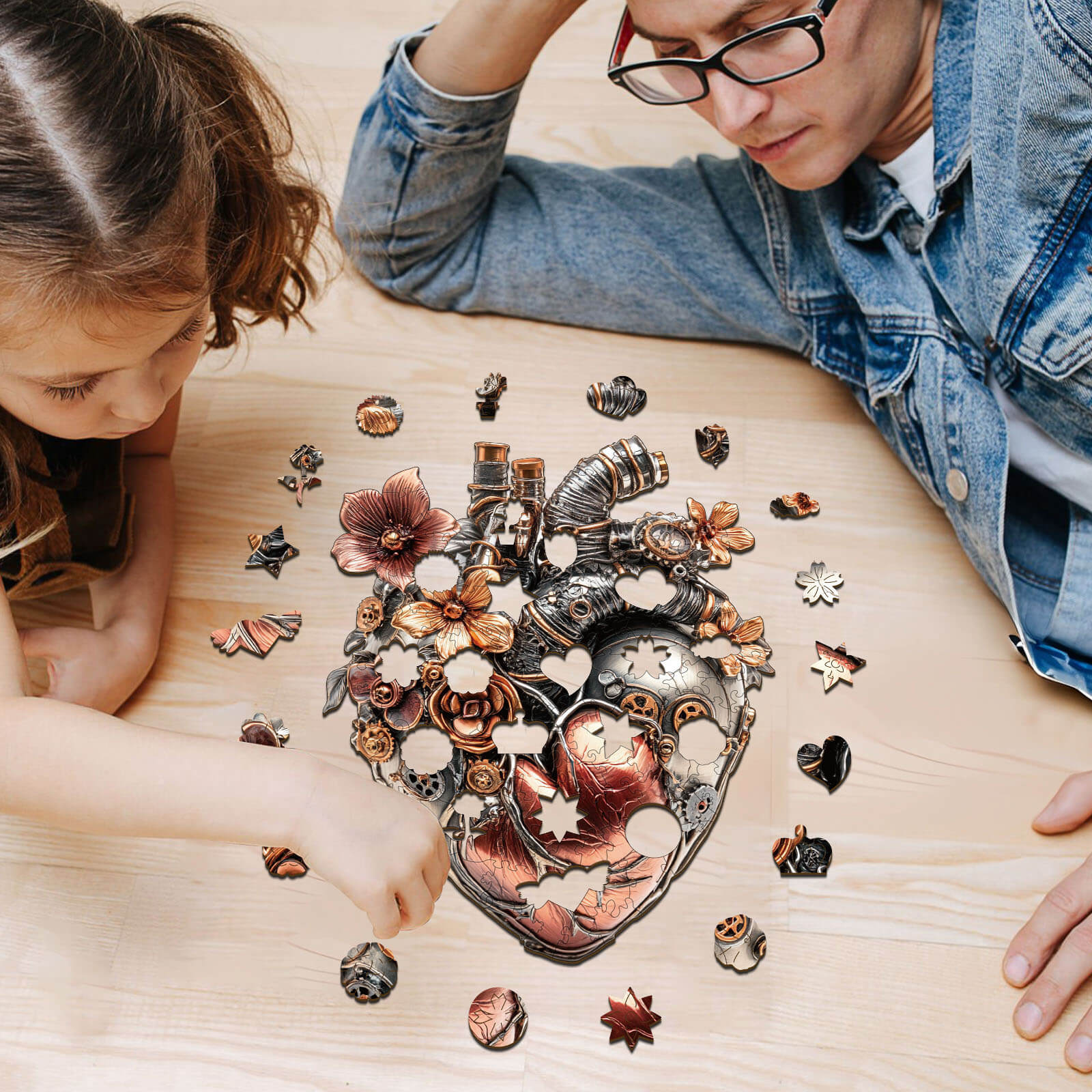 3D Mechanical Heart Wooden Jigsaw Puzzle - Image 11